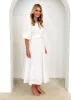 Vida Midi Dress - White Anglaise sold by Gingham & Heels