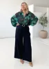 Kamey Blouse - Emerald Watercolour sold by Gingham & Heels