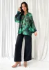 Kamey Blouse - Emerald Watercolour sold by Gingham & Heels