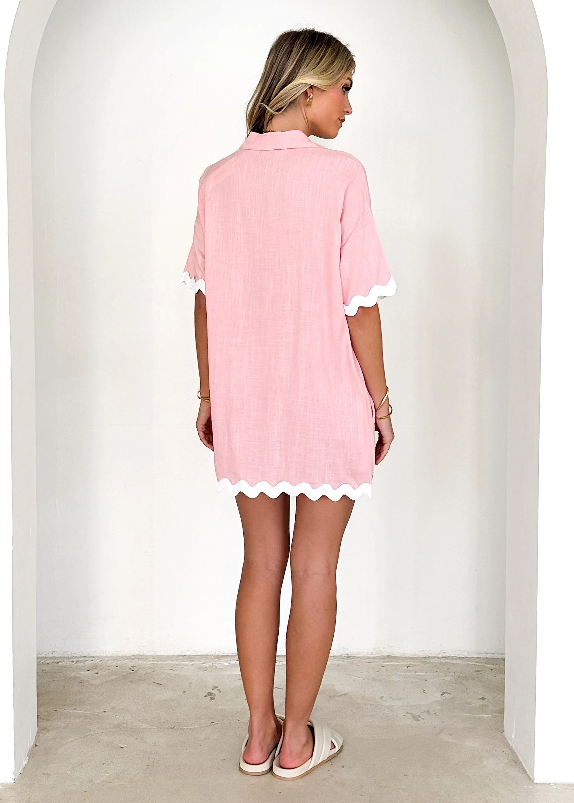 Tresho Shirt Dress - Pink sold by Gingham & Heels product image thumbnail 5