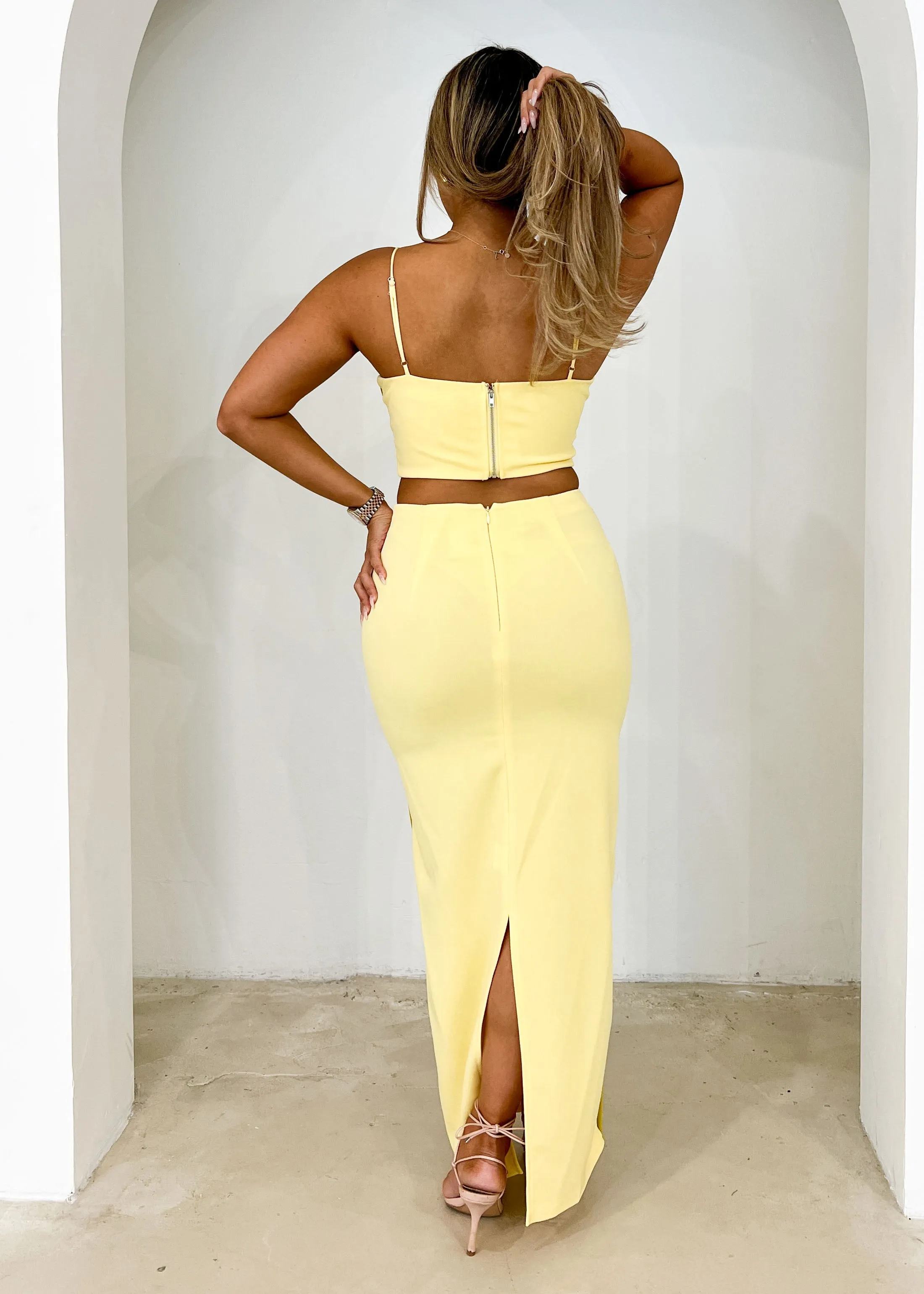 Karlaa Maxi Skirt - Lemon sold by Gingham & Heels product image thumbnail 5