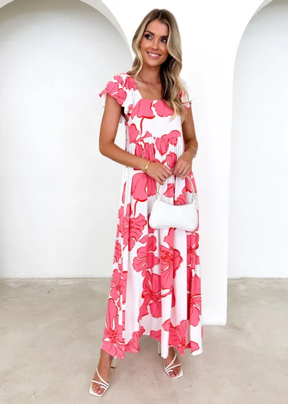 Mechor Maxi Dress - Pink Raloma sold by Gingham & Heels