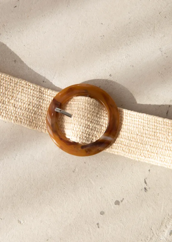 Byron Tort Belt - Cream/Tort sold by Gingham & Heels