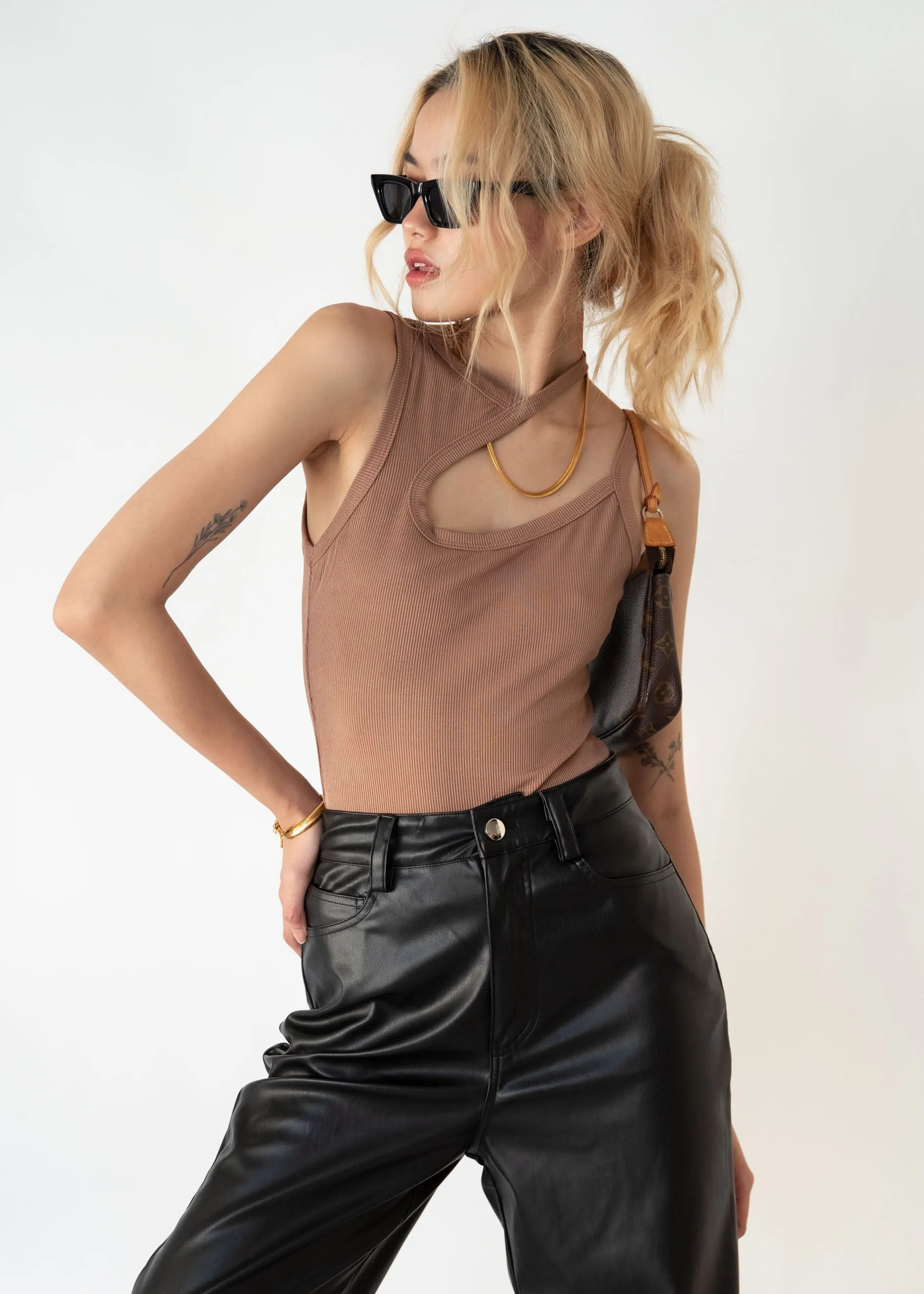 Finding Love Bodysuit - Tan sold by Gingham & Heels