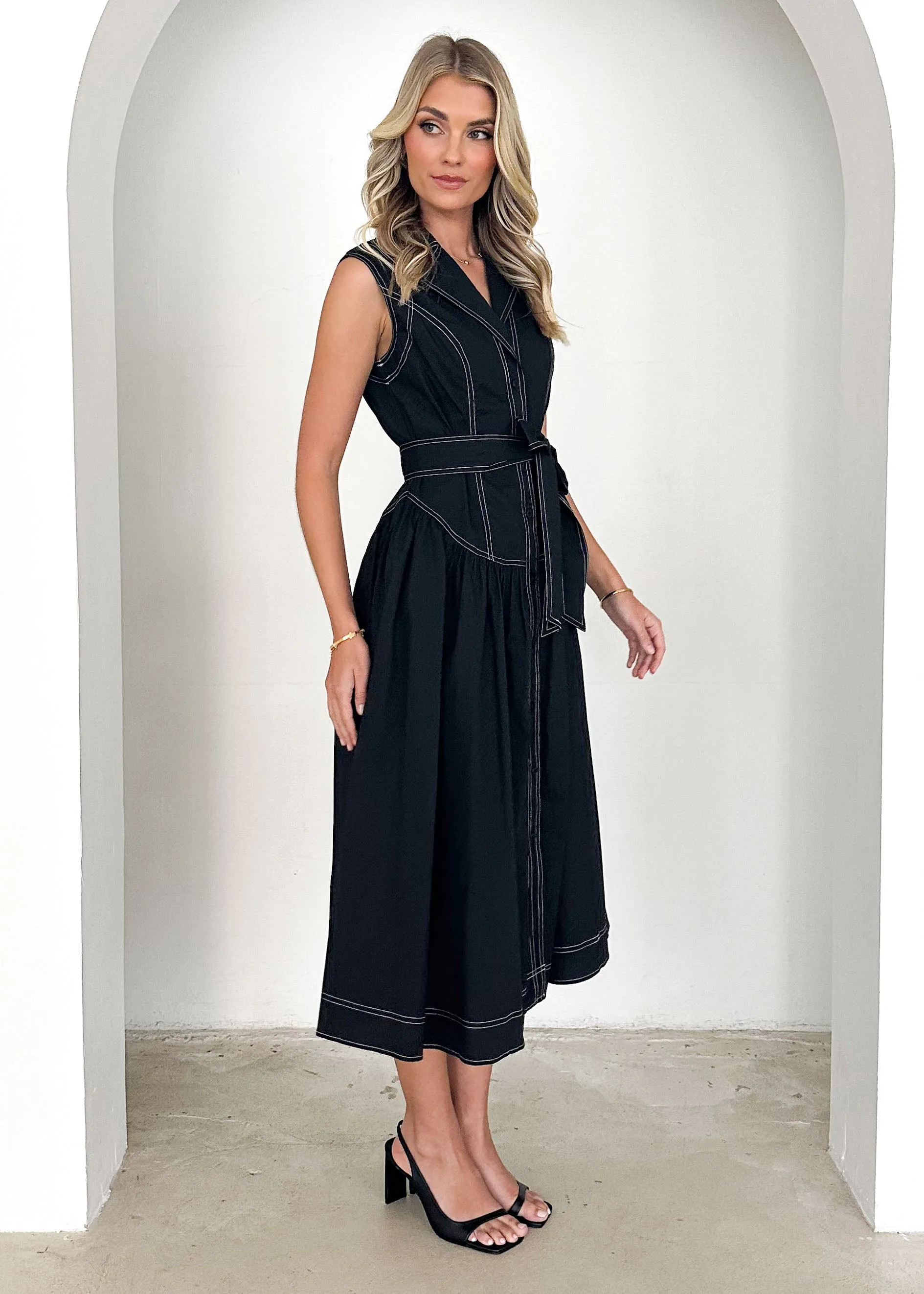 Tiarne Midi Dress - Black sold by Gingham & Heels product image thumbnail 4