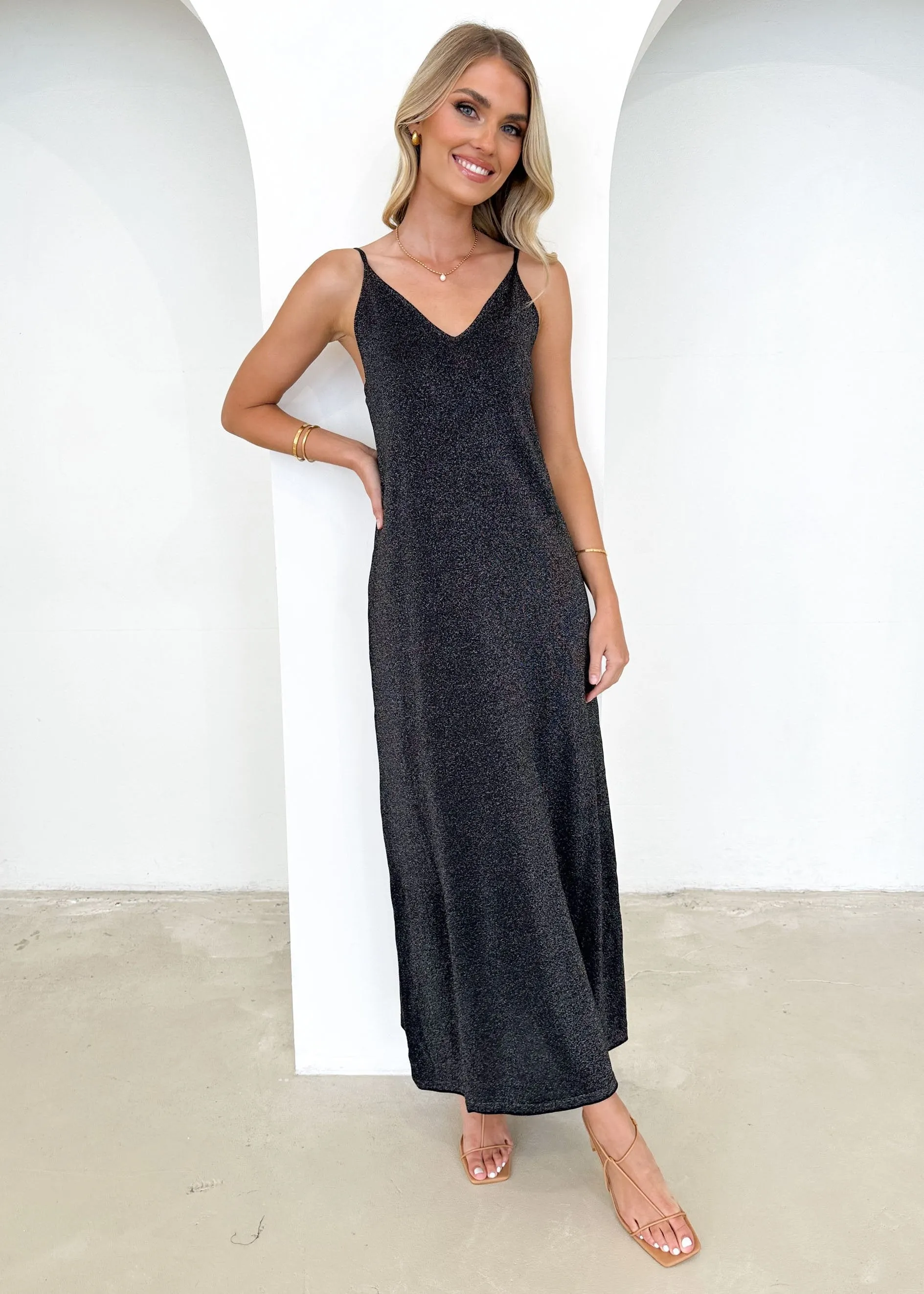 Tigher Maxi Dress - Black sold by Gingham & Heels