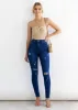 Jordina Hi-Rise Jeans - Dark Blue sold by Gingham & Heels