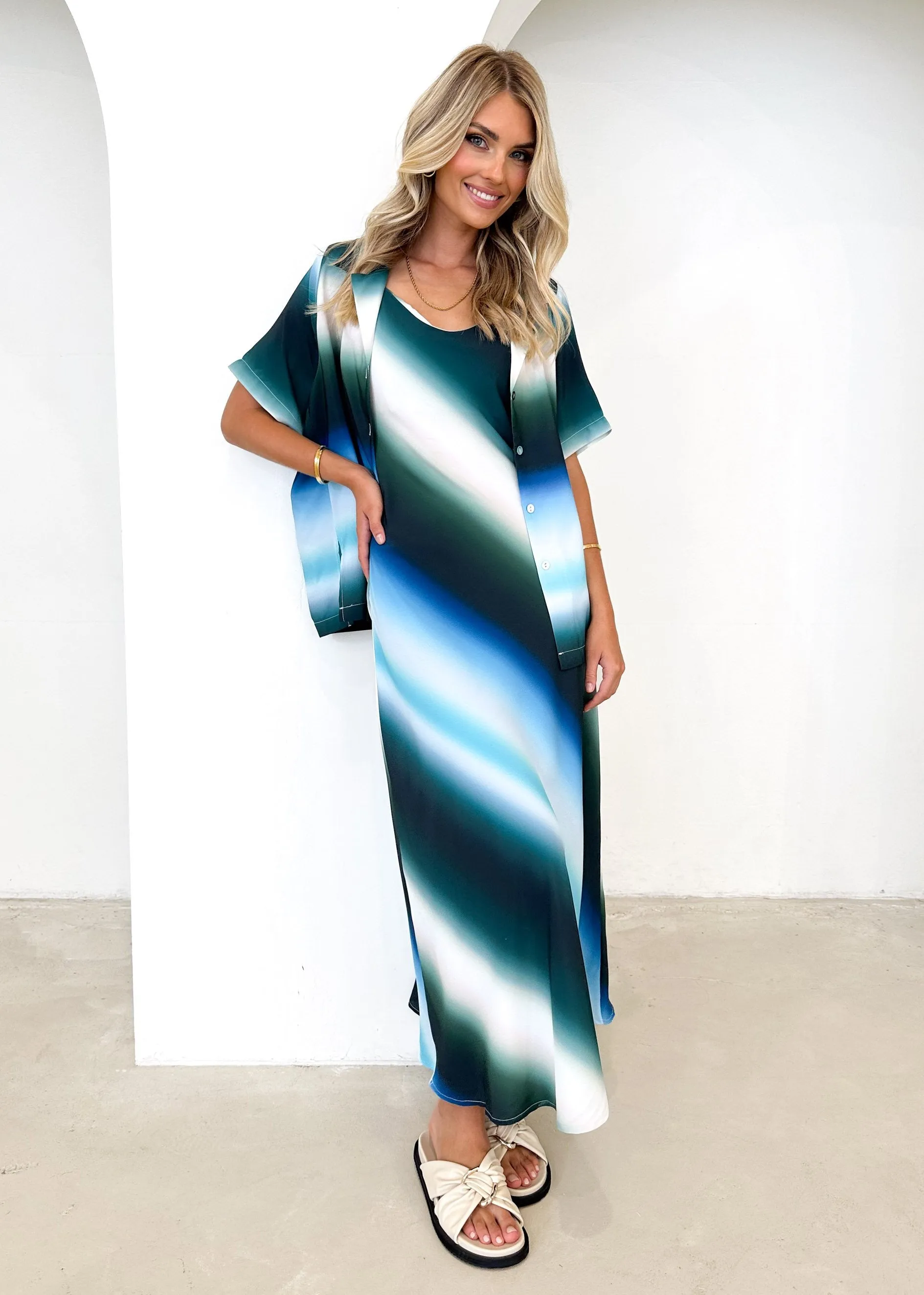 Ayloria Maxi Dress - Blue Tie Dye sold by Gingham & Heels product image thumbnail 4