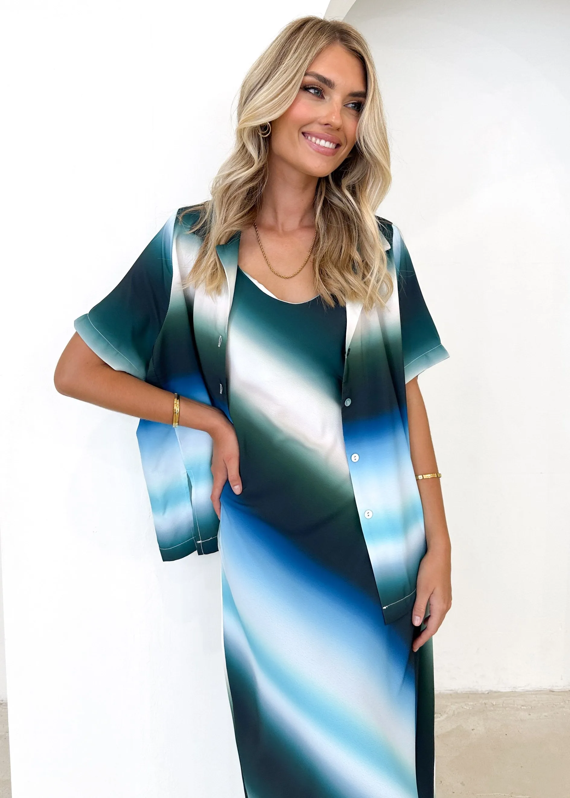 Ayloria Maxi Dress - Blue Tie Dye sold by Gingham & Heels product image thumbnail 2