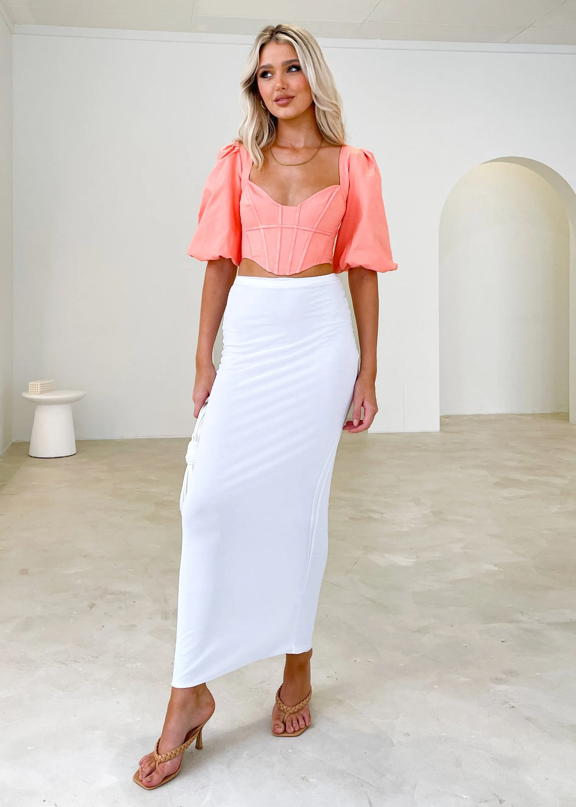 Stone Cold Crop - Peach sold by Gingham & Heels product image thumbnail 3