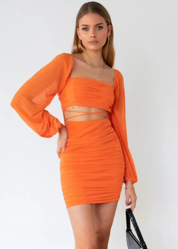 Caminito Dress - Tangerine sold by Gingham & Heels