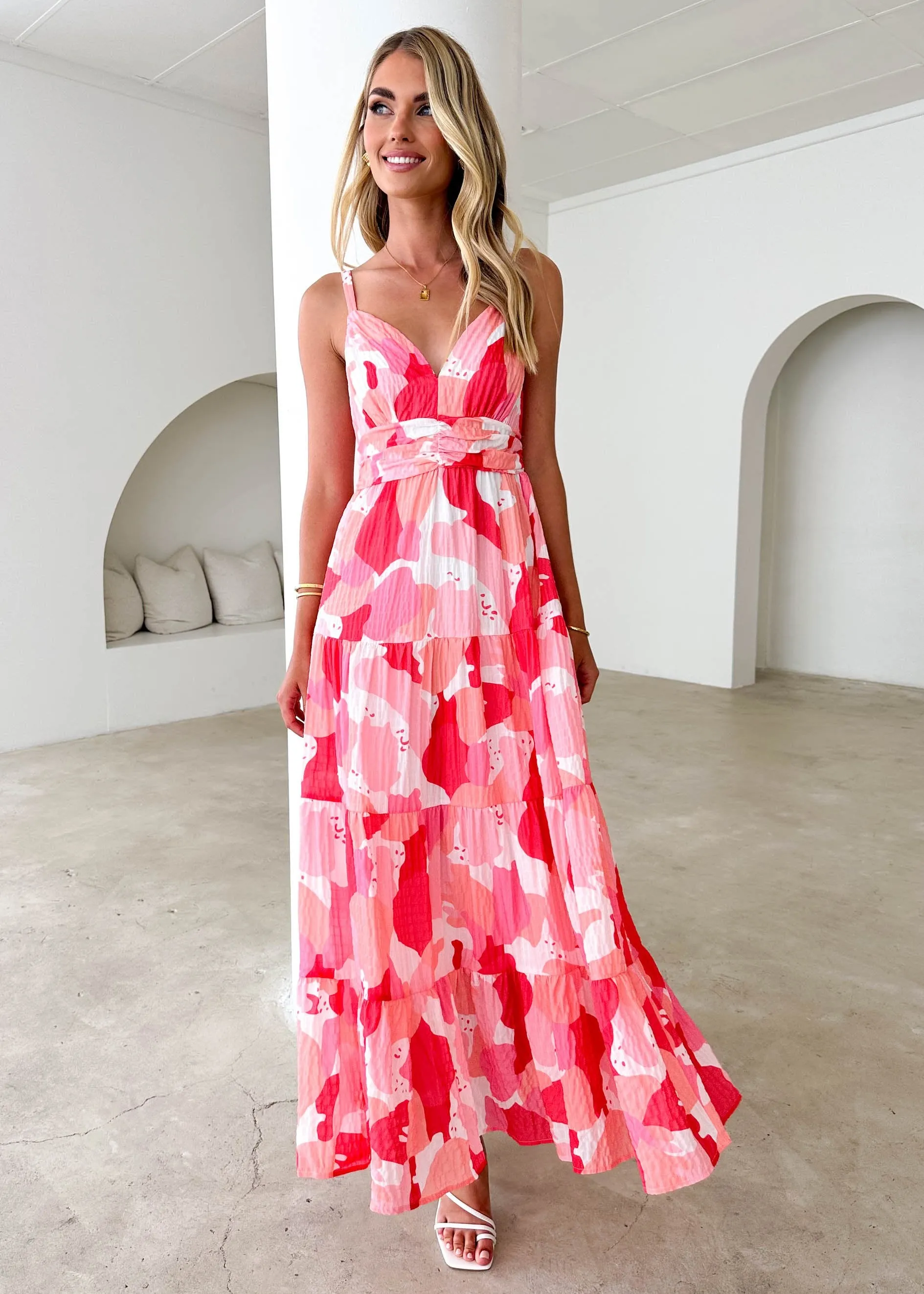 Hillso Maxi Dress - Pink Floral sold by Gingham & Heels product image thumbnail 2
