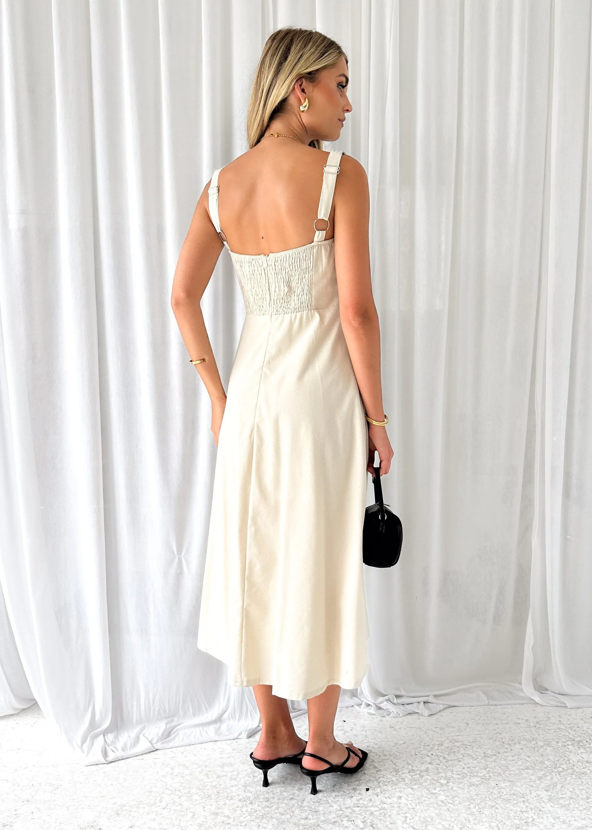 Delkoe Midi Dress - Beige sold by Gingham & Heels product image thumbnail 5