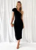 Luno Midi Dress - Black sold by Gingham & Heels