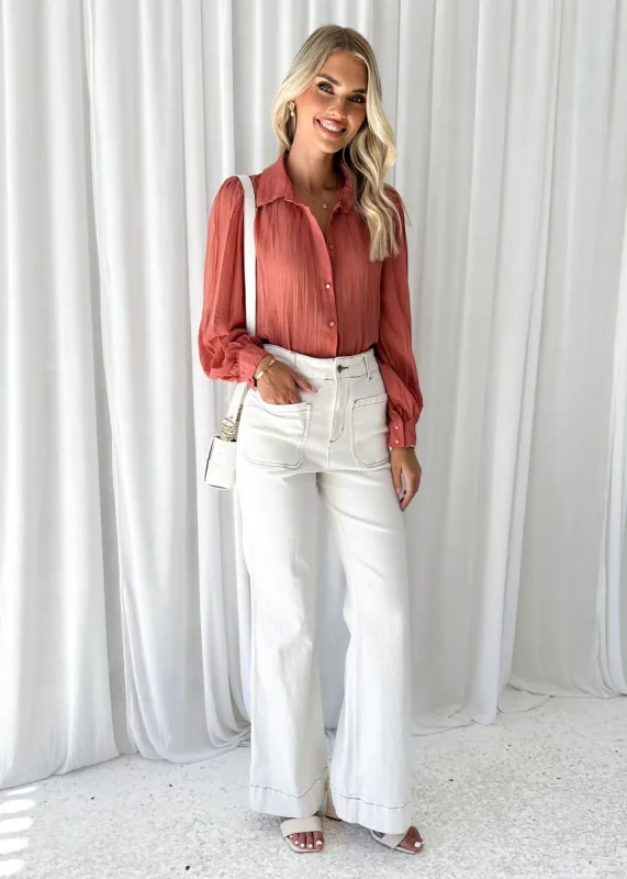Beth Shirt - Rose sold by Gingham & Heels