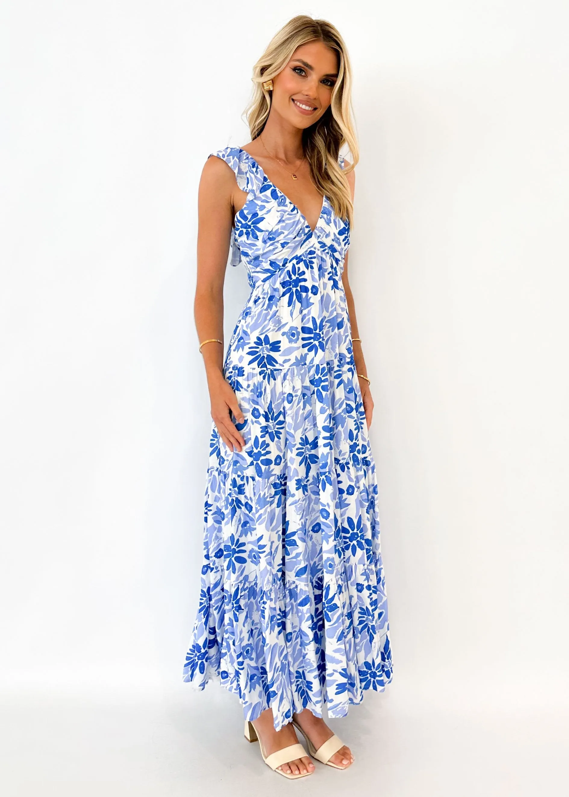 Mayso Maxi Dress - Blue Floral sold by Gingham & Heels product image thumbnail 4