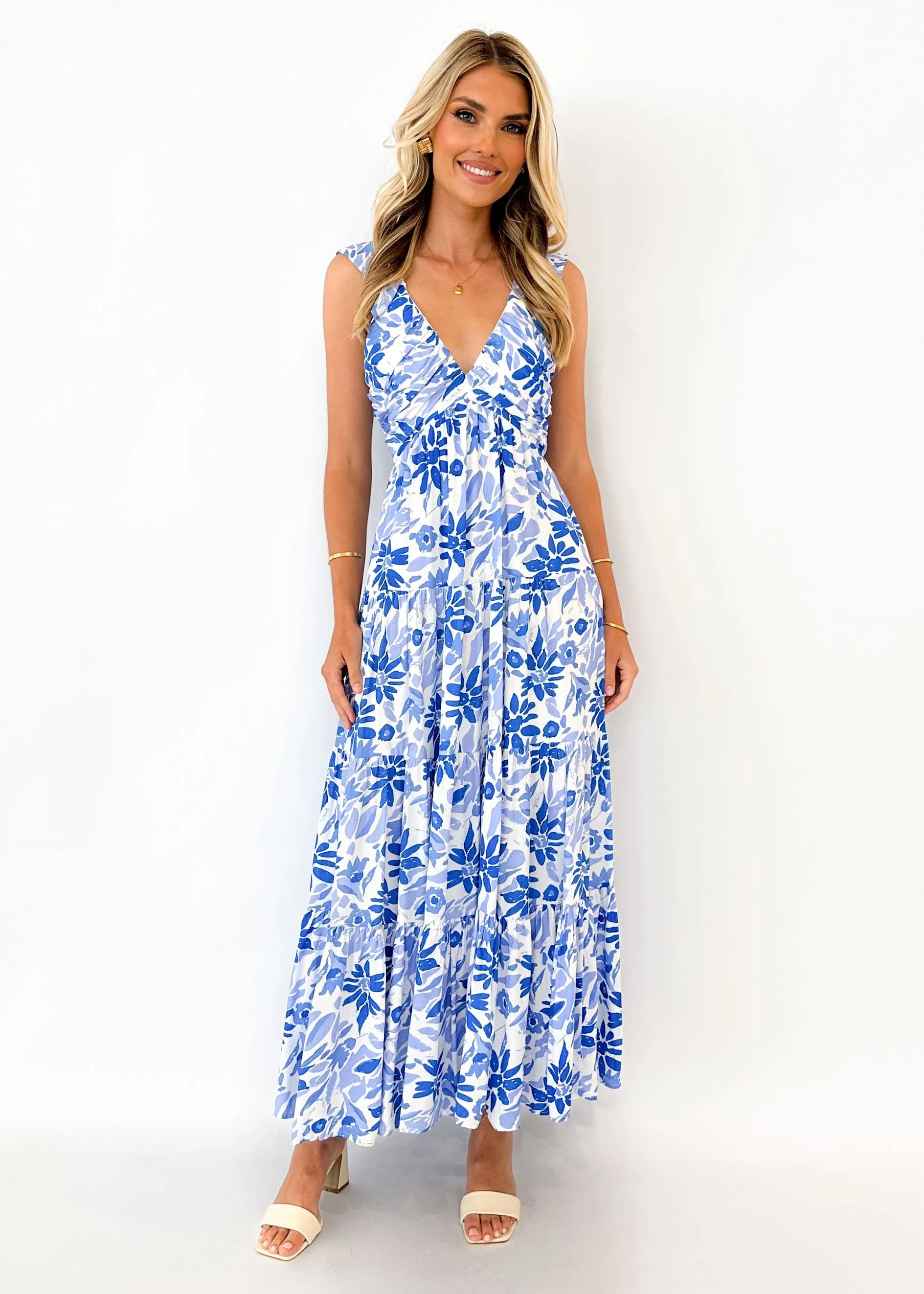 Mayso Maxi Dress - Blue Floral sold by Gingham & Heels product image thumbnail 3