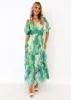 Laylor Maxi Dress - Green Watercolour sold by Gingham & Heels