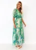Laylor Maxi Dress - Green Watercolour sold by Gingham & Heels