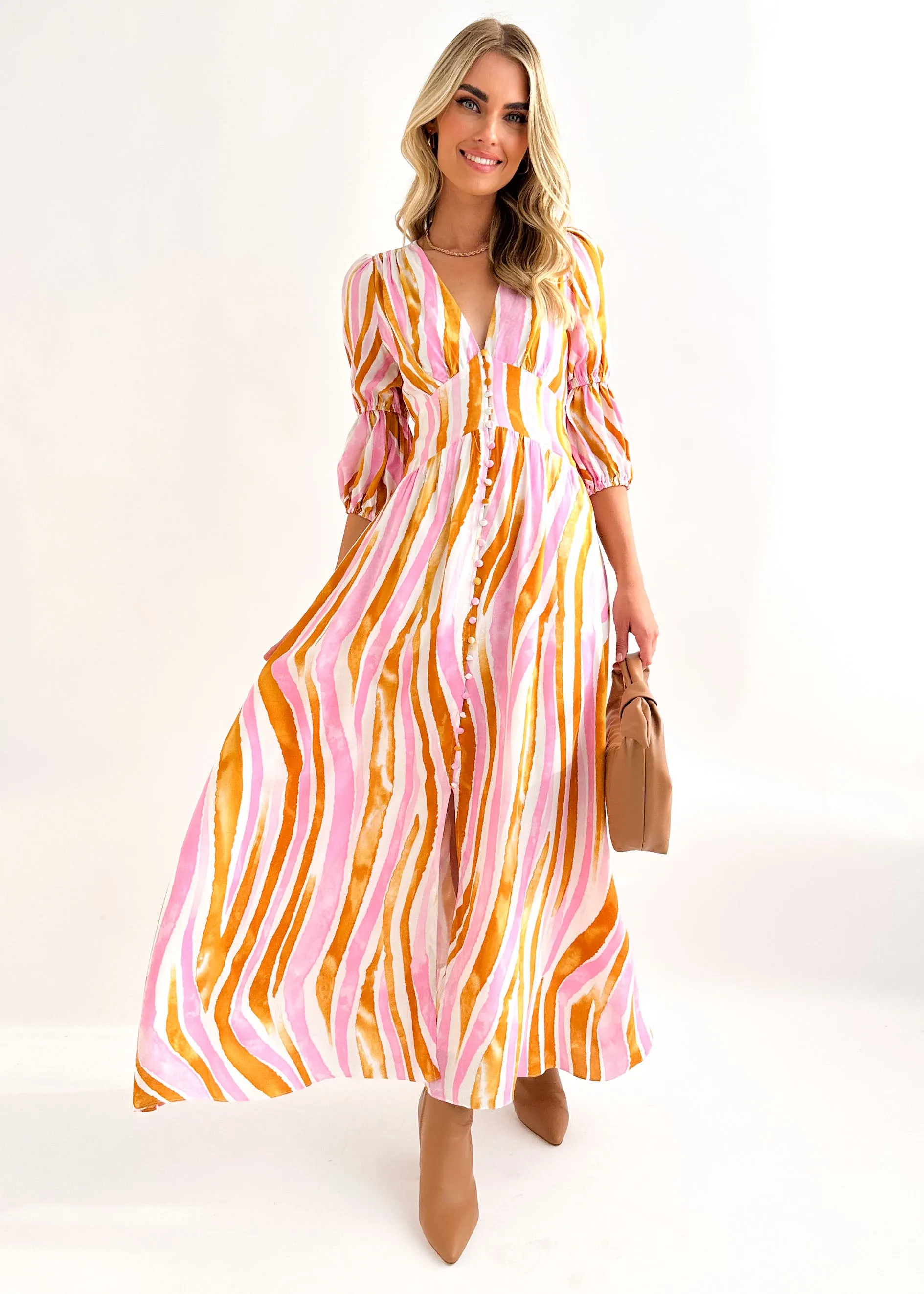 Abriella Maxi Dress - Candy Stripe sold by Gingham & Heels product image thumbnail 3