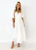 Laylim Midi Dress - Off White sold by Gingham & Heels