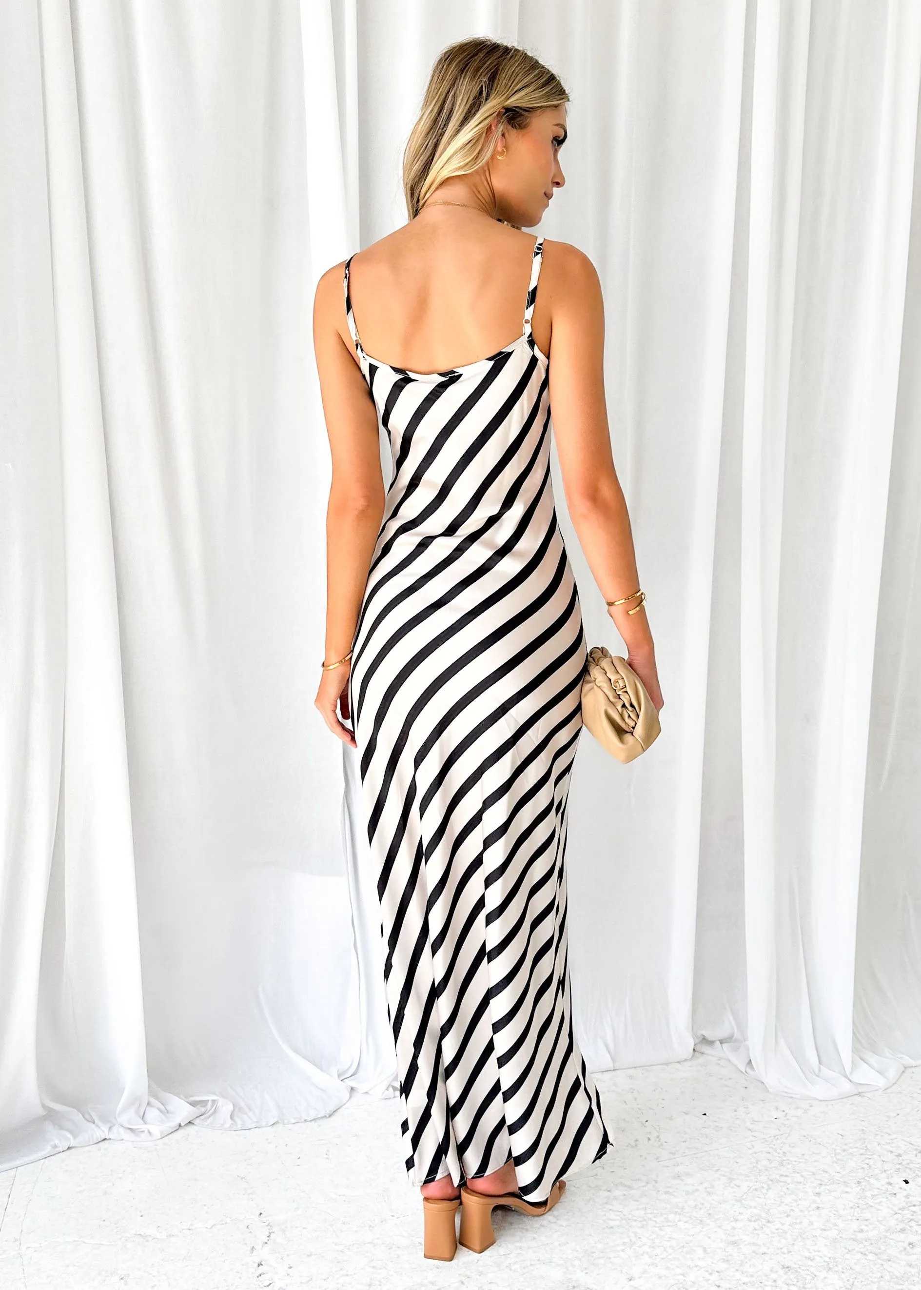 Rachie Maxi Dress - Black Stripe sold by Gingham & Heels product image thumbnail 5