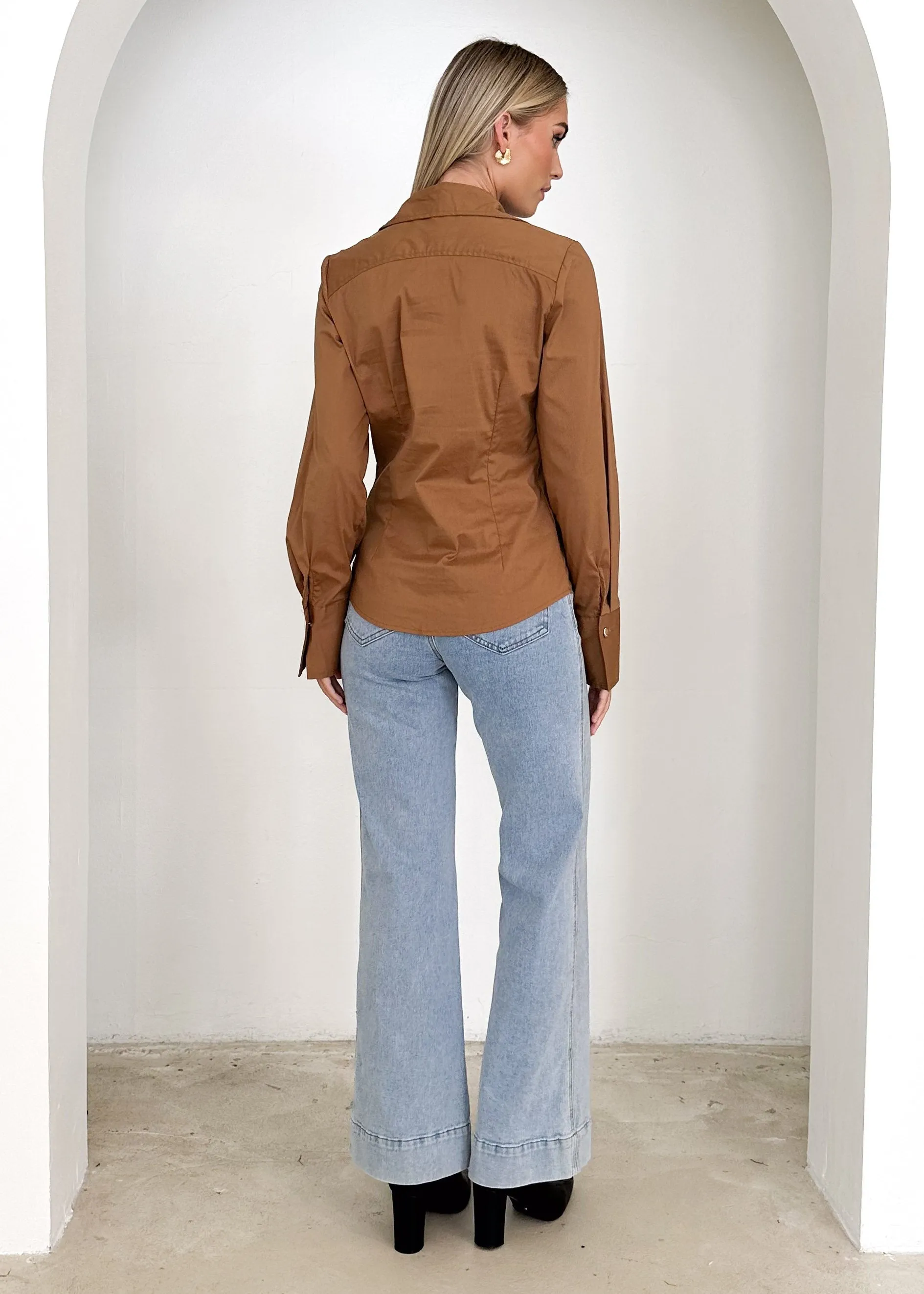 Sianna Shirt - Camel sold by Gingham & Heels product image thumbnail 5