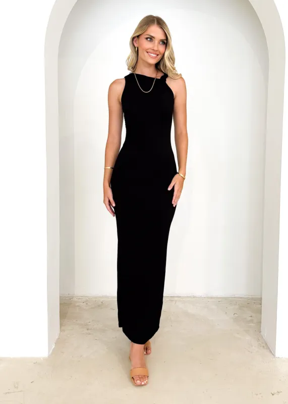 Clearra Maxi Dress - Black sold by Gingham & Heels