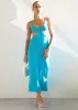 Paramount Cut Out Midi Dress - Blue sold by Gingham & Heels