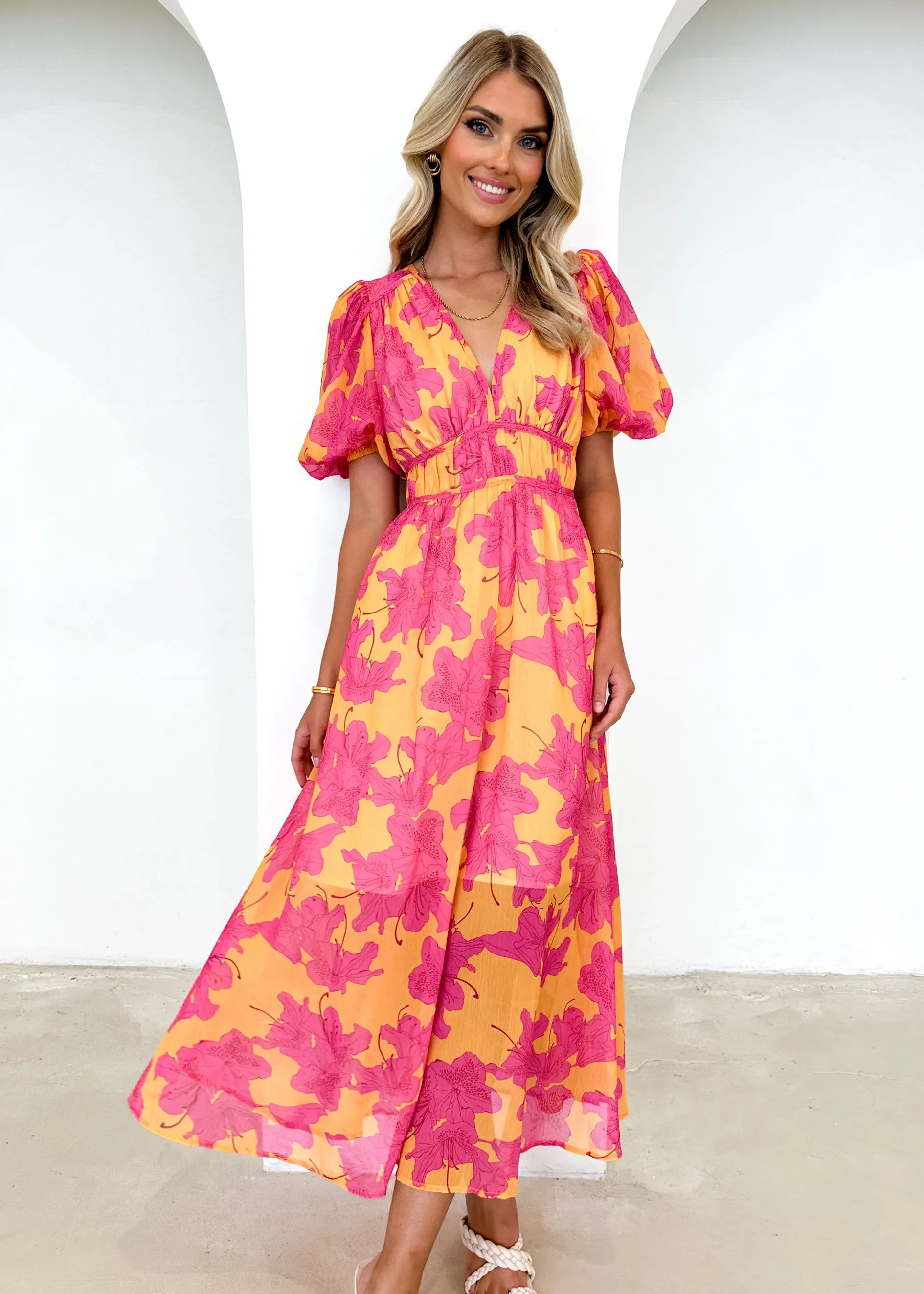 Zanette Midi Dress - Sunshine Floral sold by Gingham & Heels product image thumbnail 2