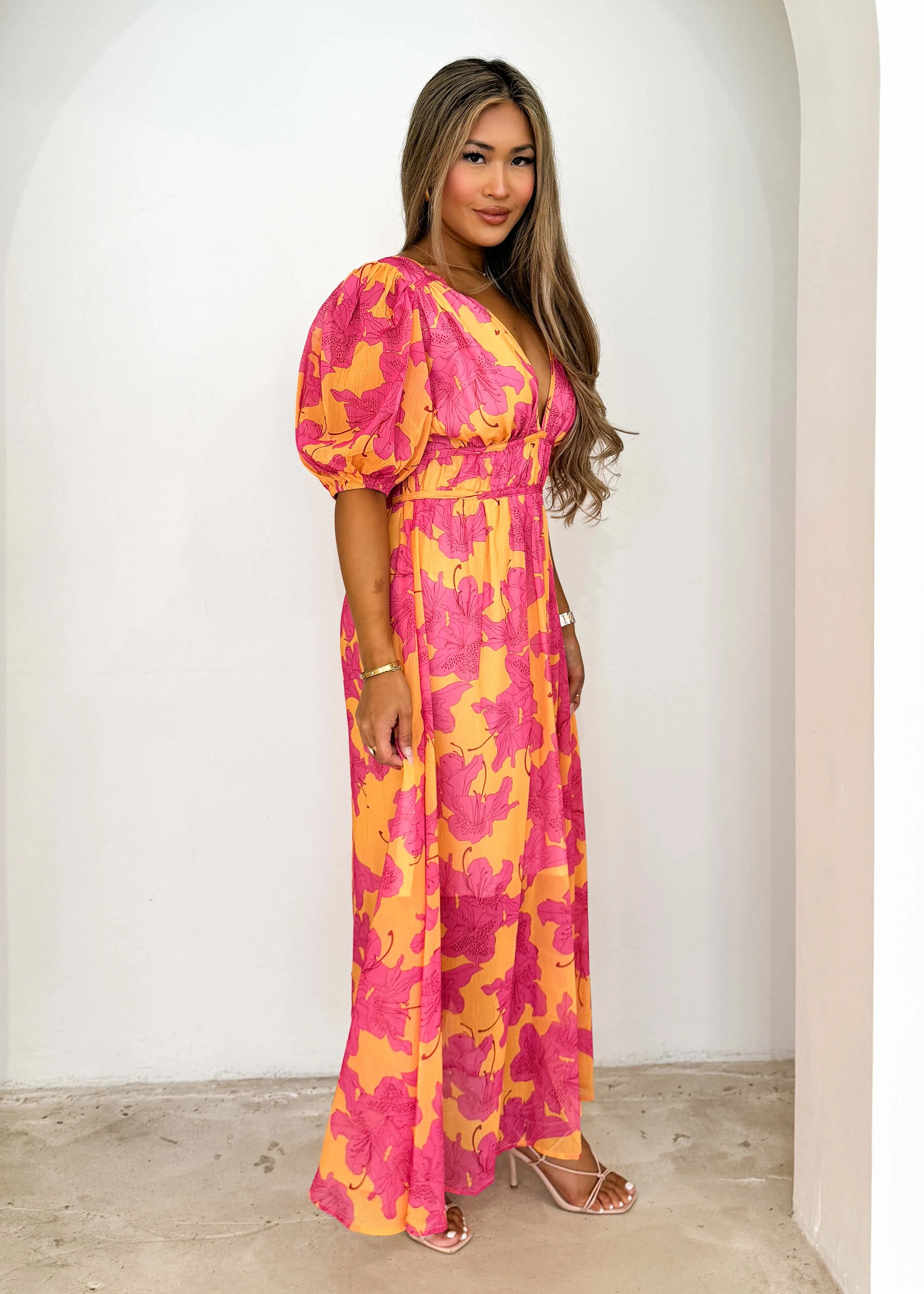 Zanette Midi Dress - Sunshine Floral sold by Gingham & Heels product image thumbnail 3