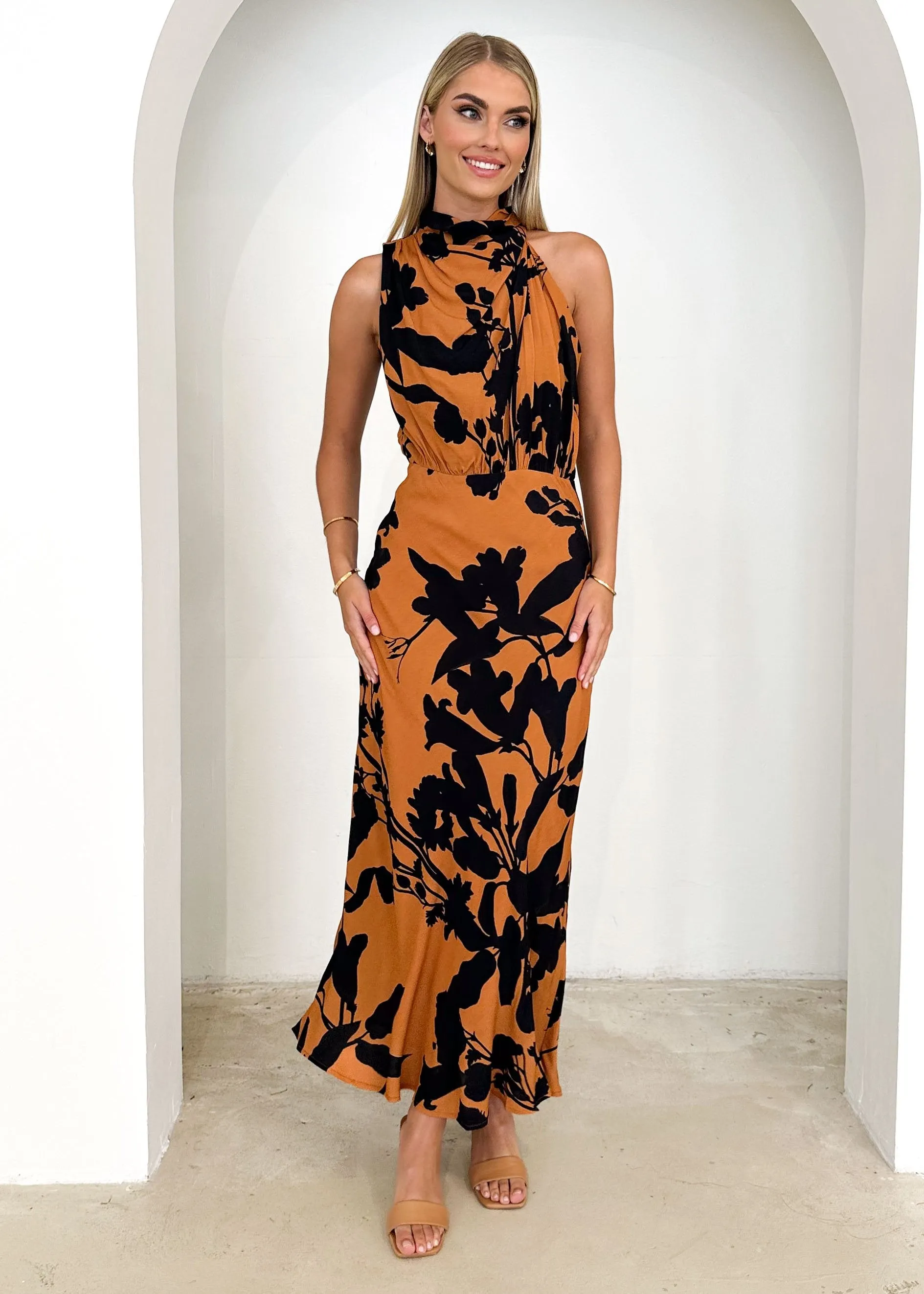 Gedsa Maxi Dress - Orange Floral sold by Gingham & Heels product image thumbnail 4