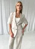 Ushlo Linen Blazer - Natural sold by Gingham & Heels