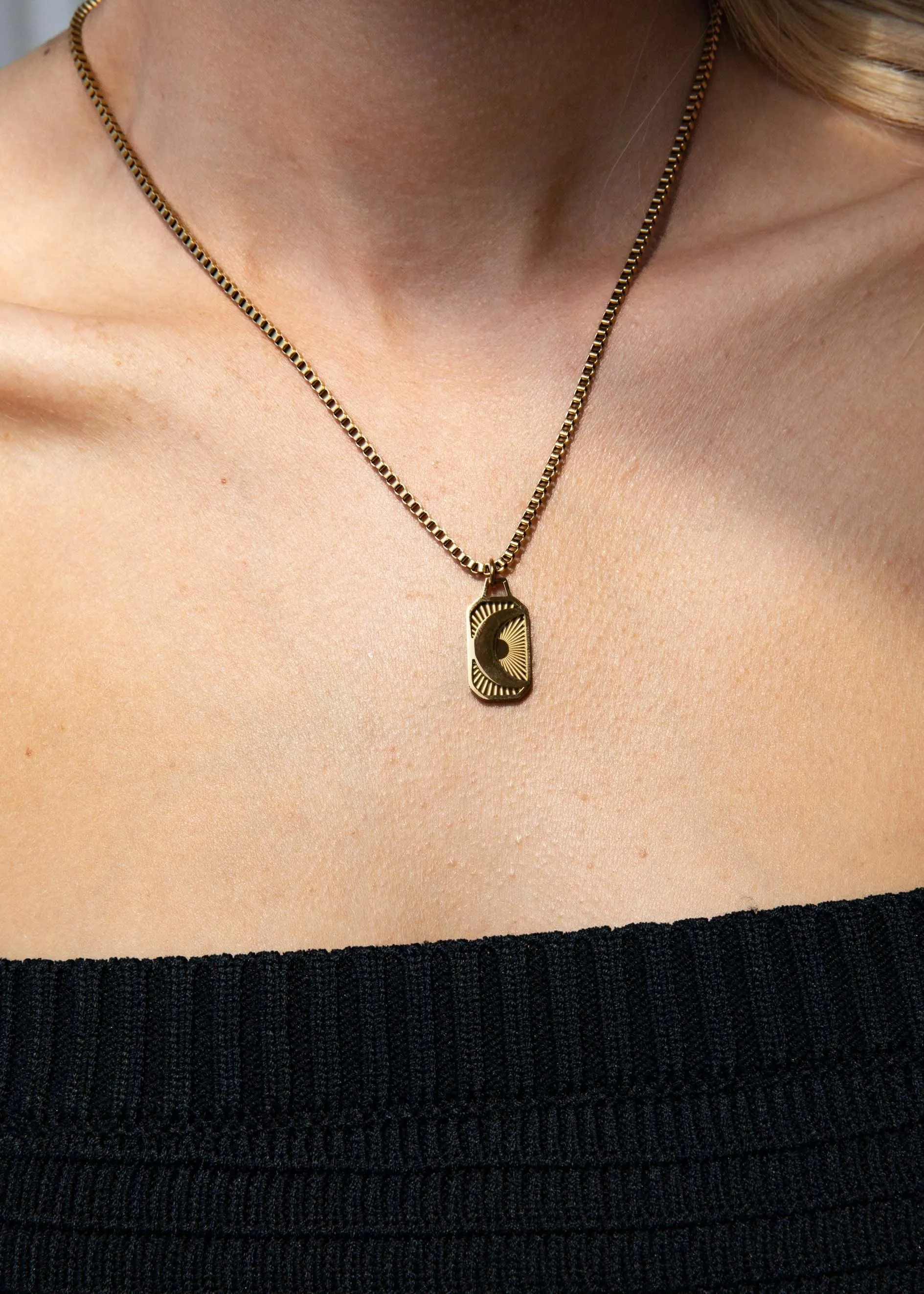 Marcus Moon Necklace - Gold sold by Gingham & Heels product image thumbnail 2