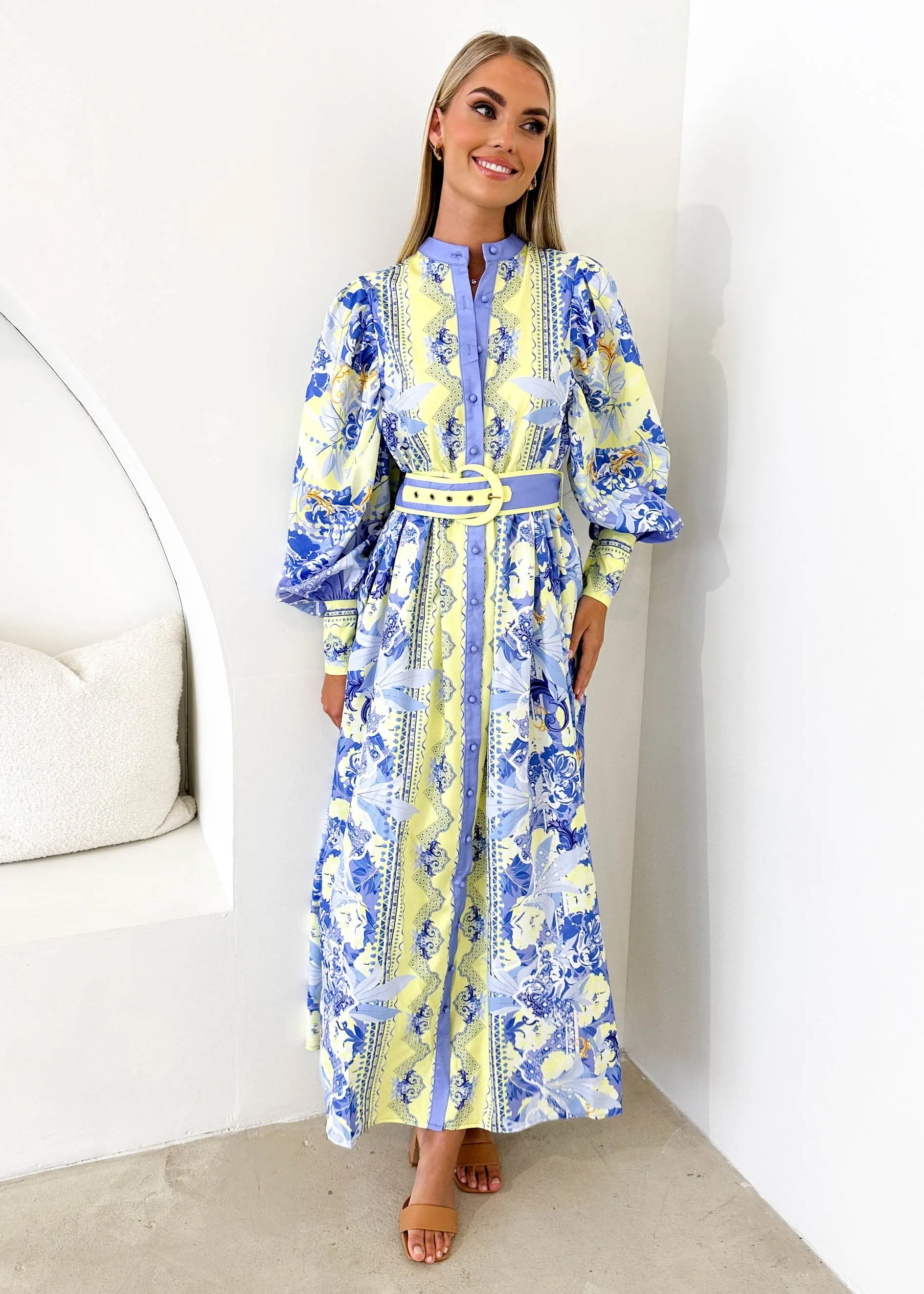 Gigla Maxi Dress - Lime Floral sold by Gingham & Heels product image thumbnail 5