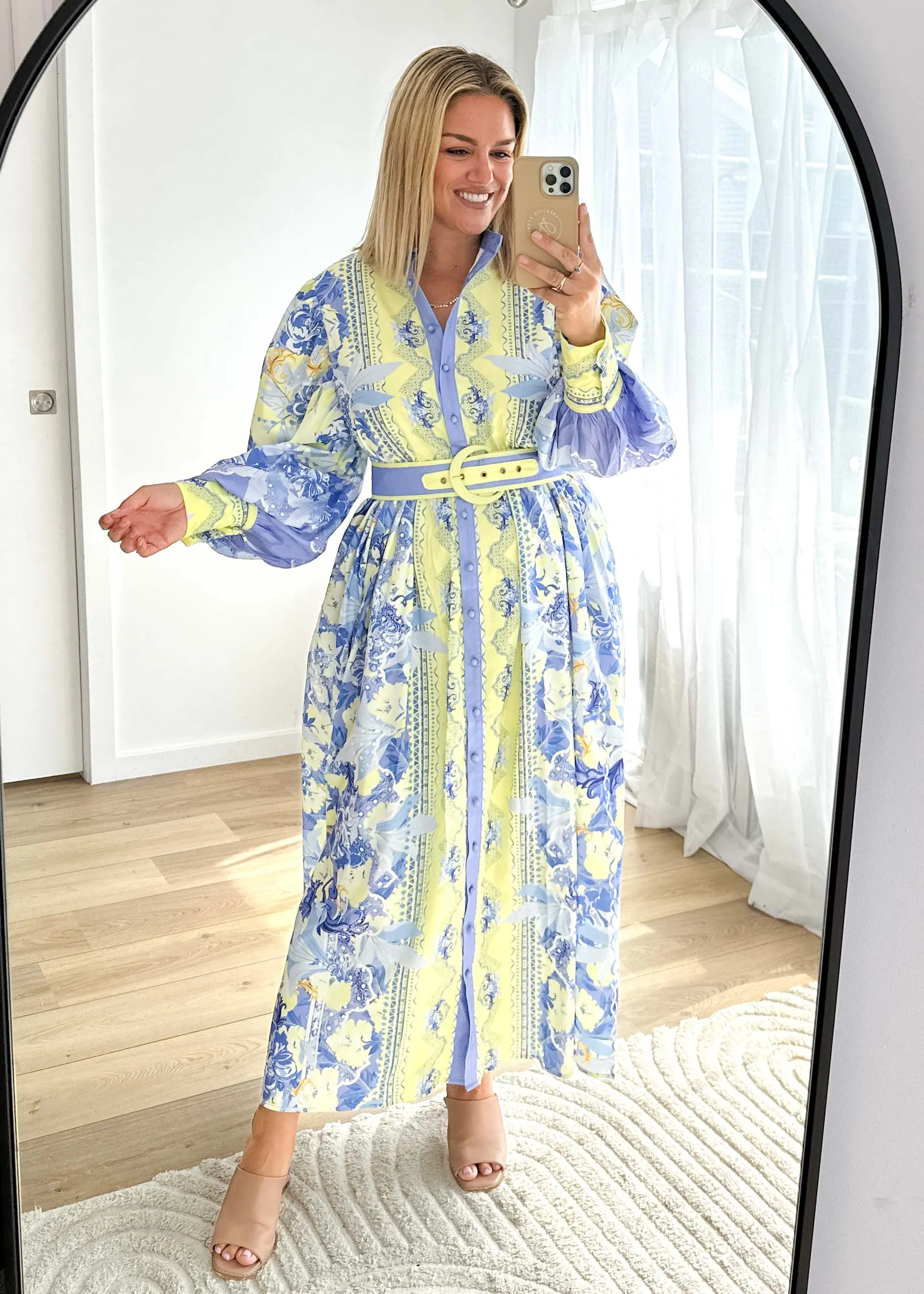 Gigla Maxi Dress - Lime Floral sold by Gingham & Heels product image thumbnail 2