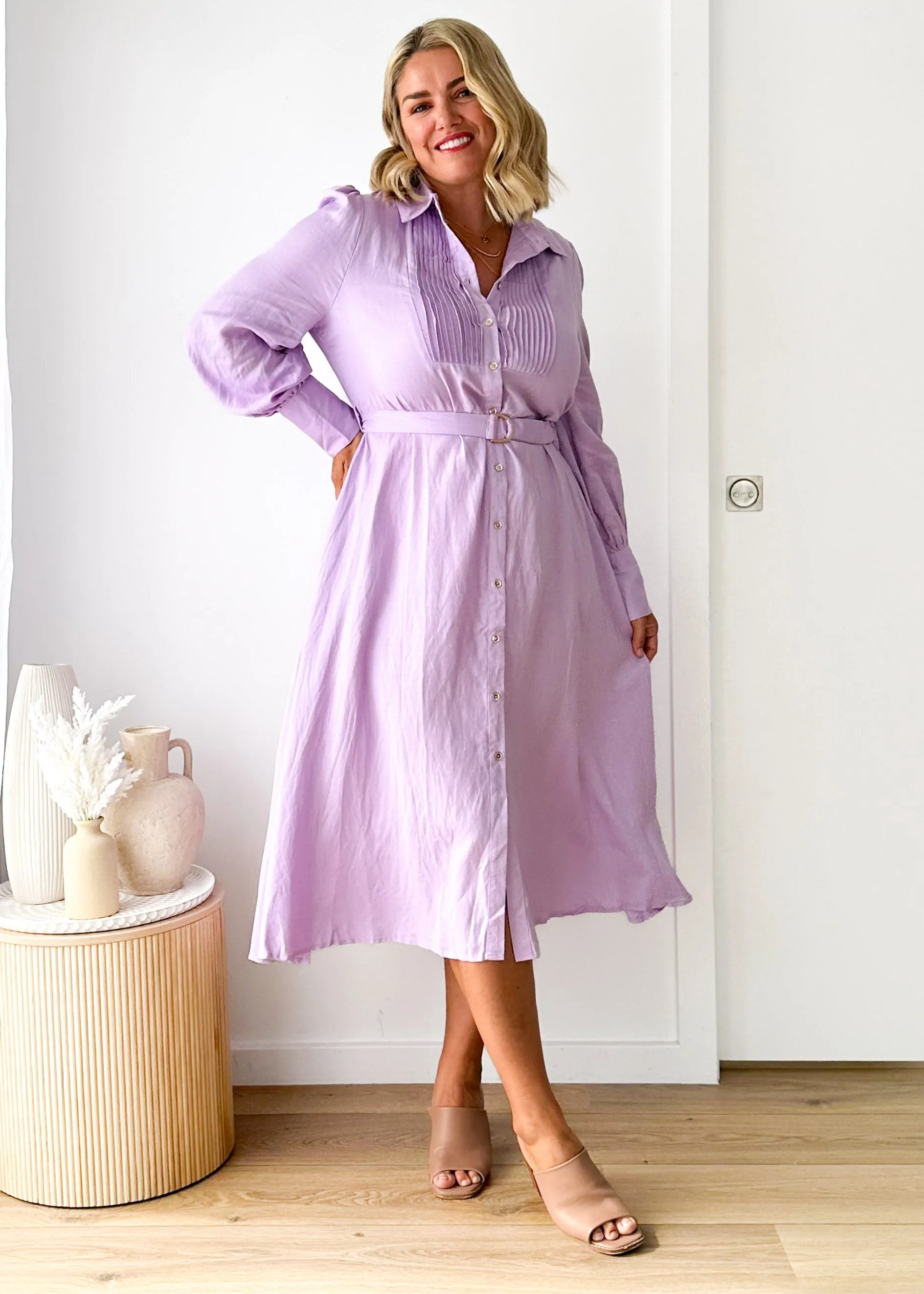 Maxeen Midi Dress - Lilac sold by Gingham & Heels product image thumbnail 4