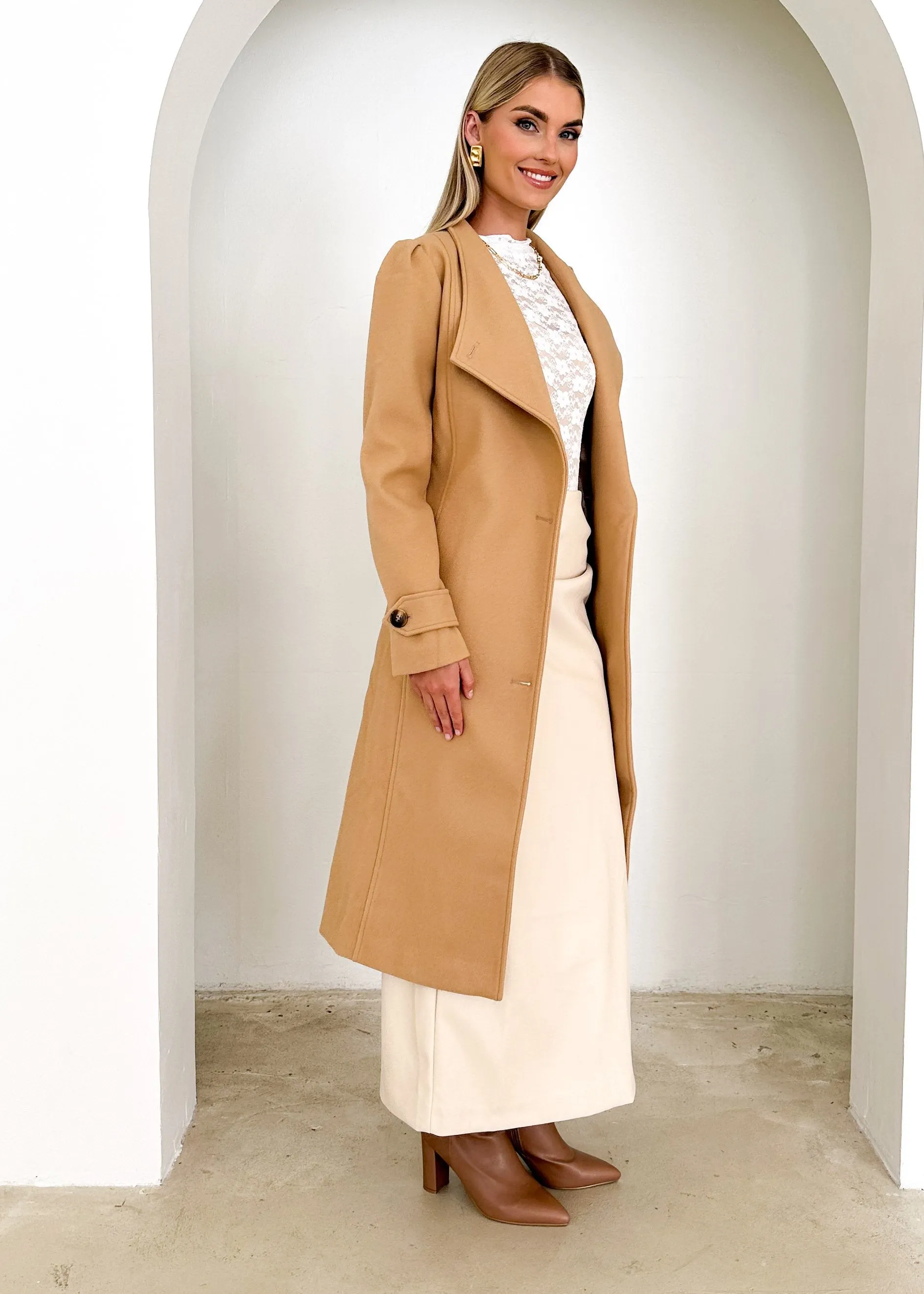 Tetrall Coat - Camel sold by Gingham & Heels product image thumbnail 4
