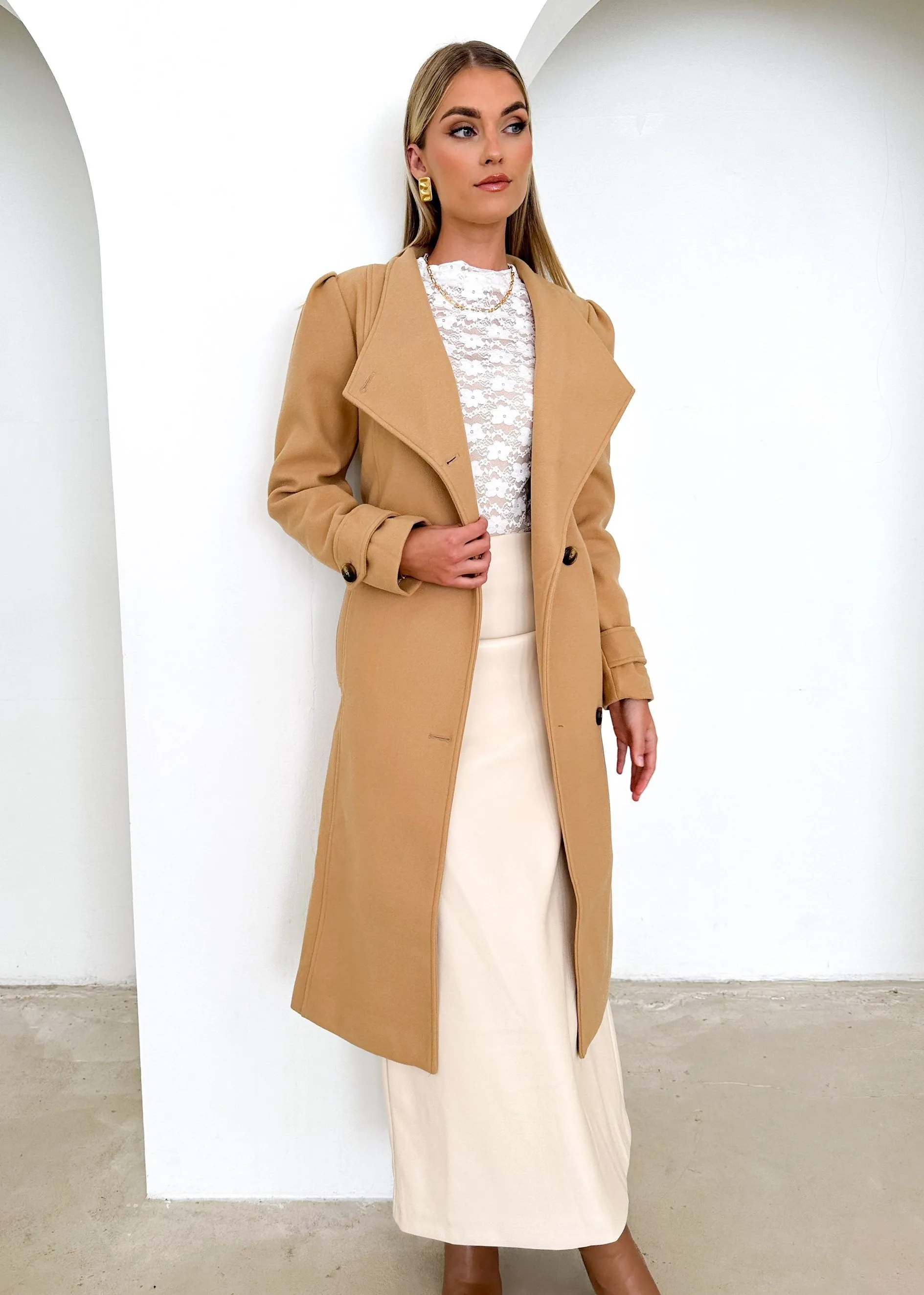 Tetrall Coat - Camel sold by Gingham & Heels product image thumbnail 2
