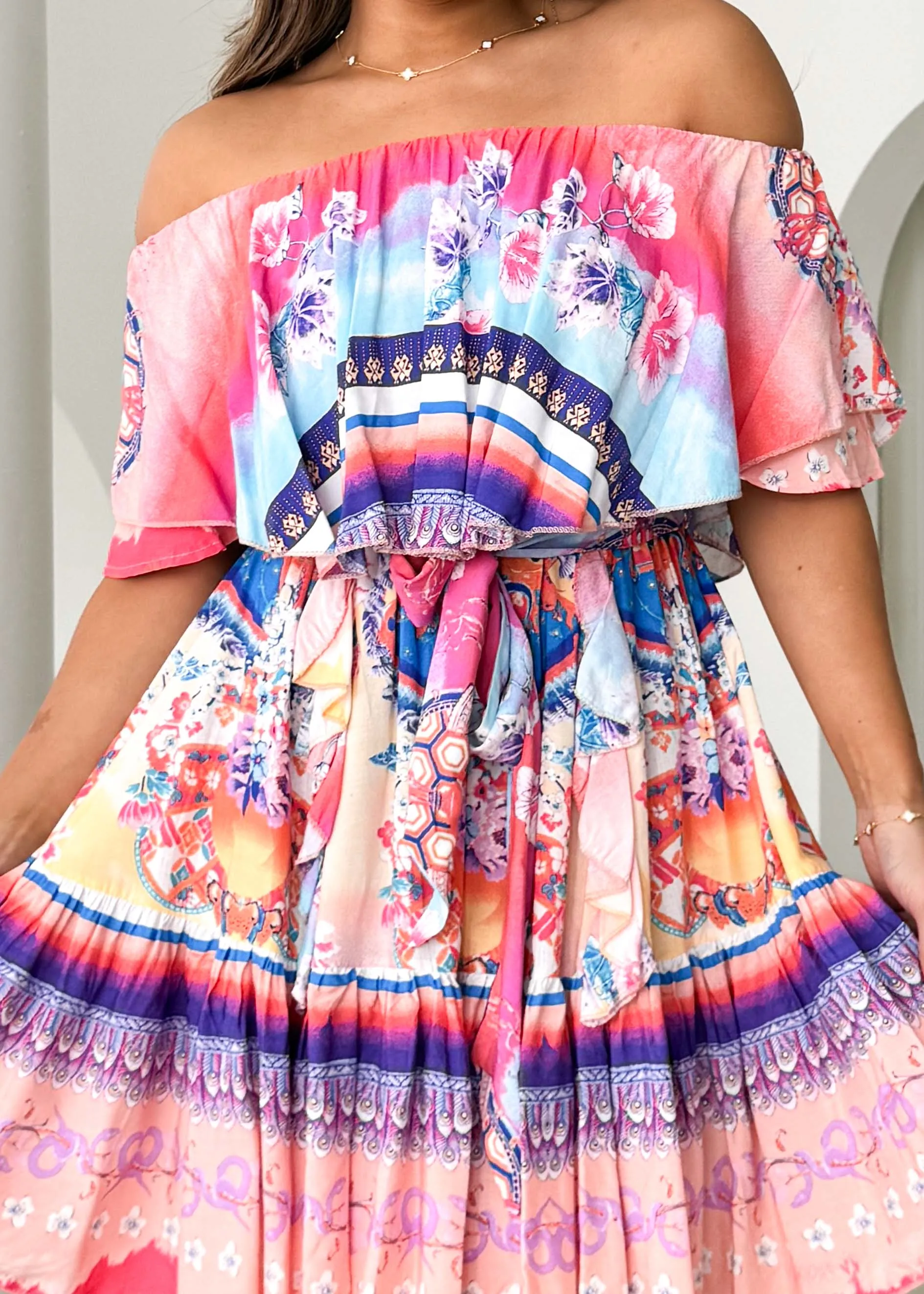 Georgia Off Shoulder Dress - Lunar sold by Gingham & Heels product image thumbnail 5