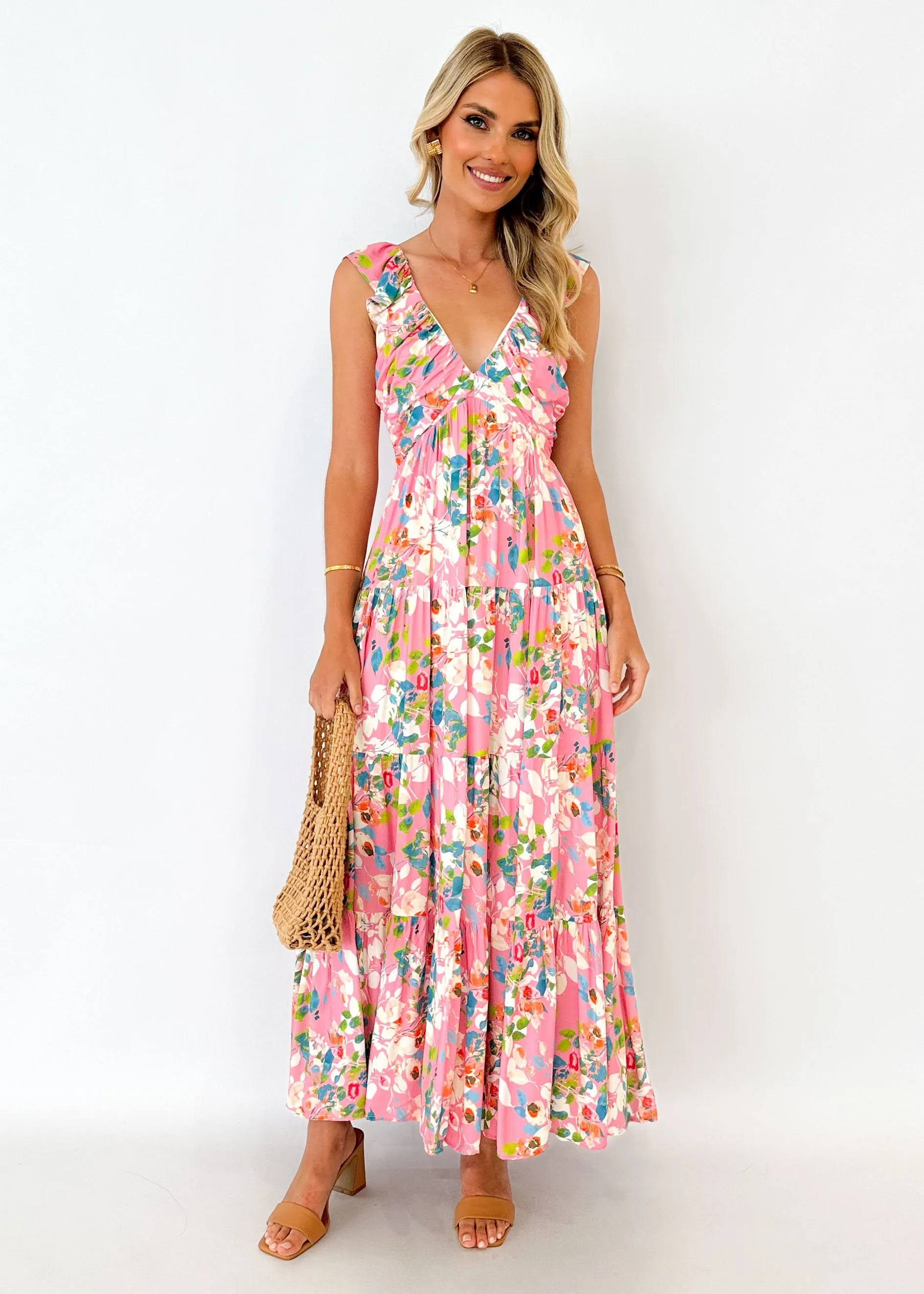 Blover Maxi Dress - Pink Floral sold by Gingham & Heels product image thumbnail 2