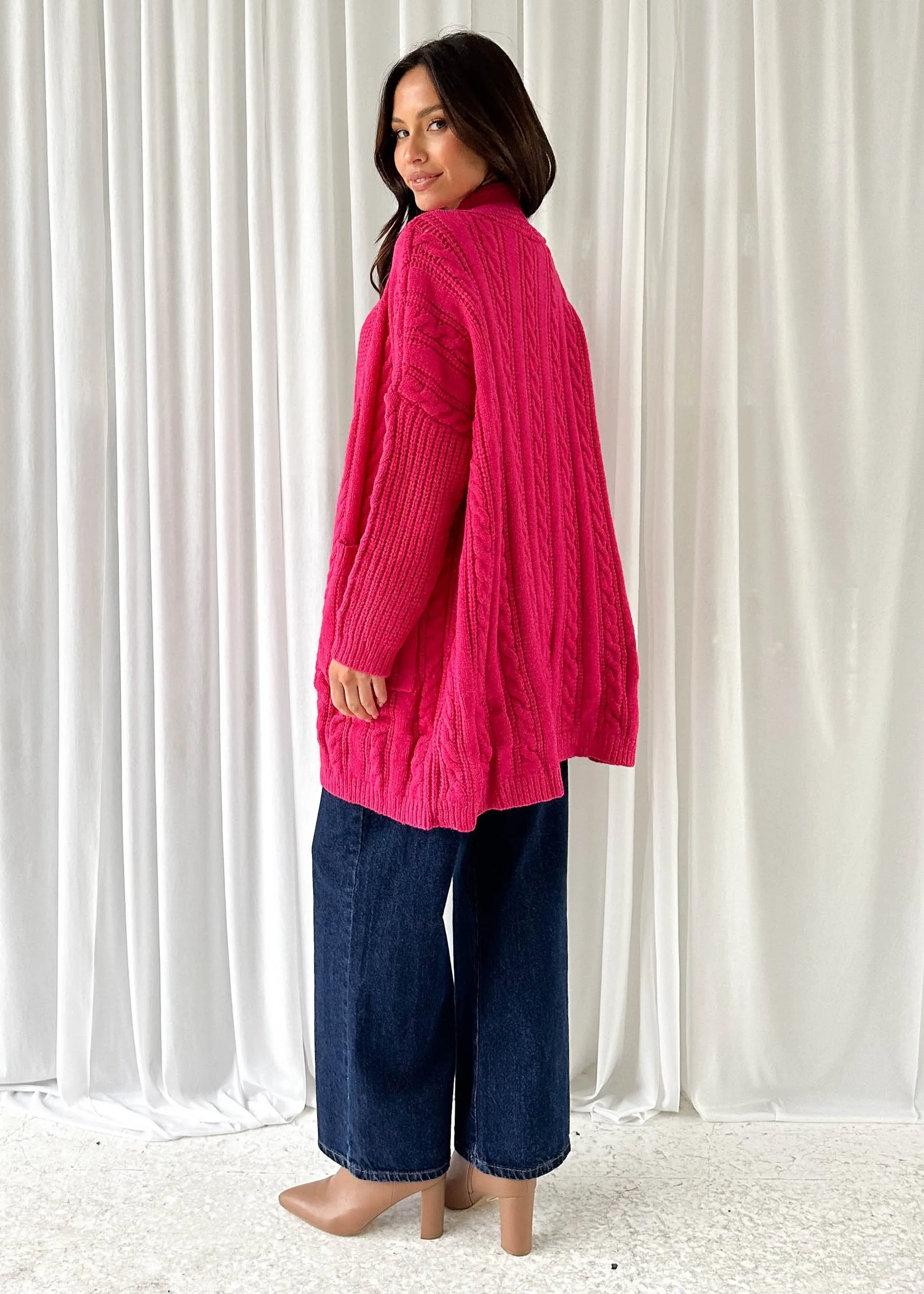 Hally Cardigan - Magenta sold by Gingham & Heels product image thumbnail 5