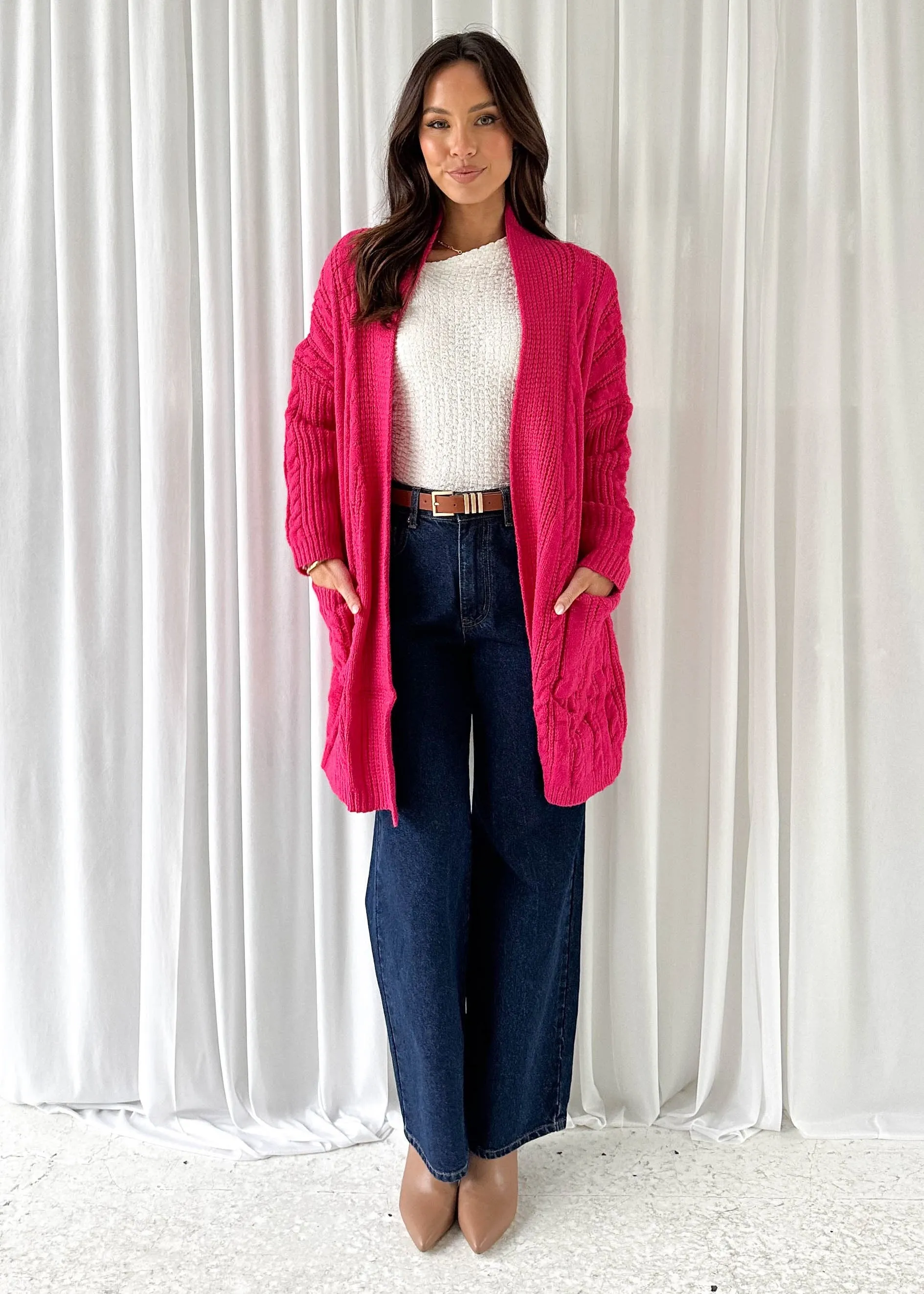 Hally Cardigan - Magenta sold by Gingham & Heels product image thumbnail 2