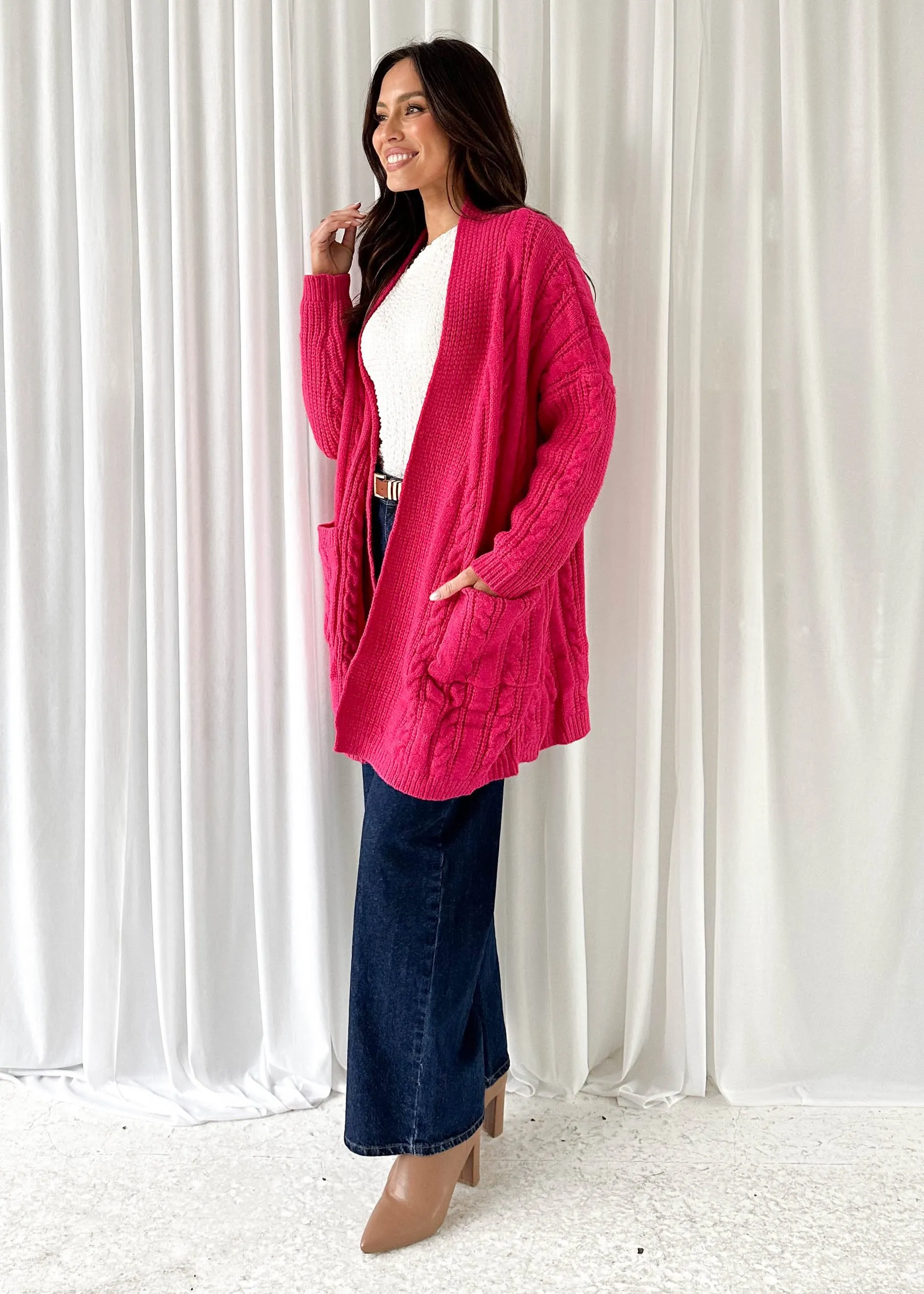 Hally Cardigan - Magenta sold by Gingham & Heels product image thumbnail 4