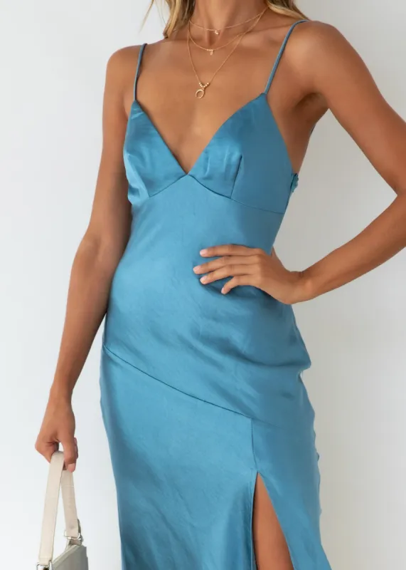 Marley Maxi Dress - Midnight Blue sold by Gingham & Heels