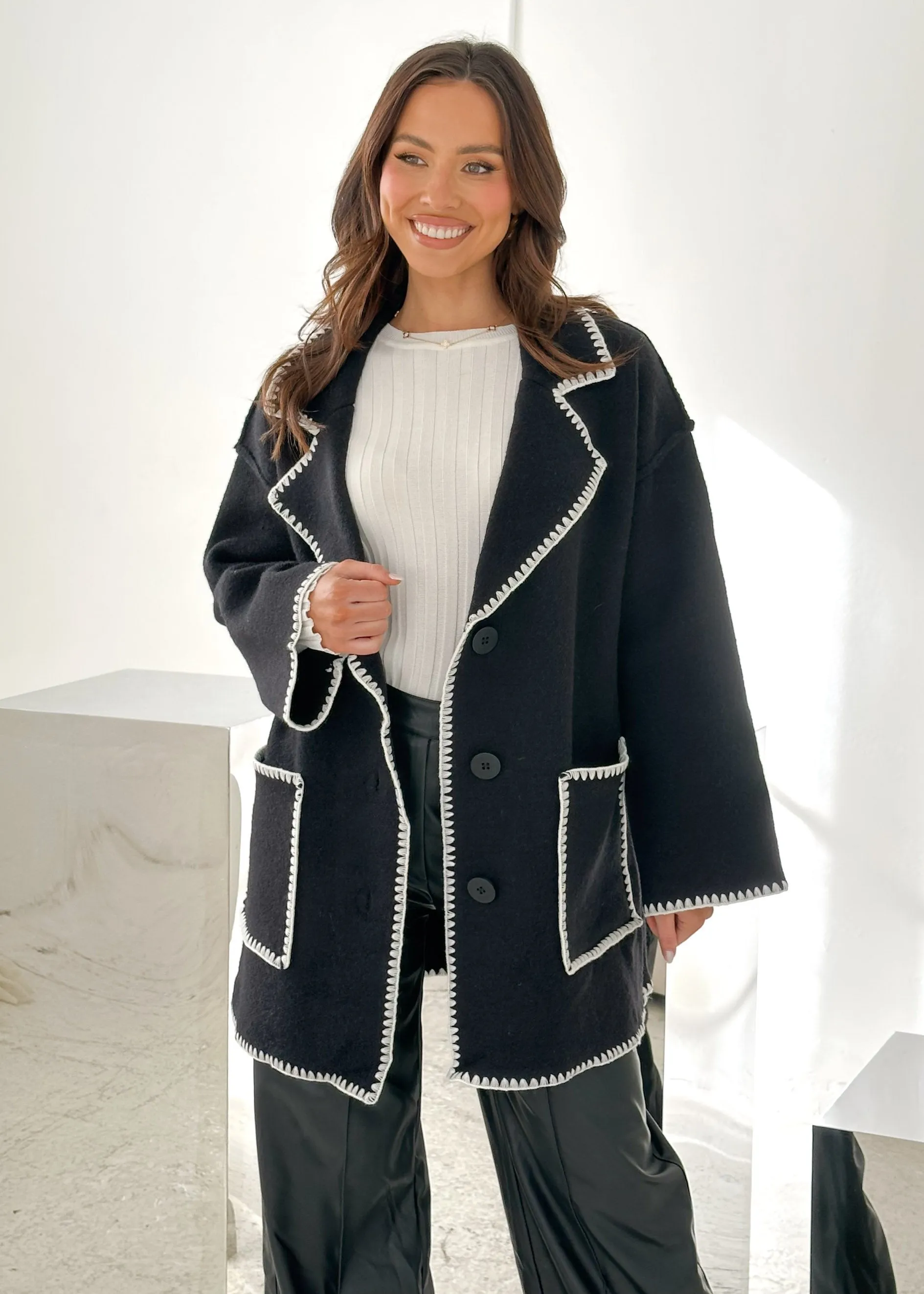 Harlo Cardigan - Black sold by Gingham & Heels product image thumbnail 3