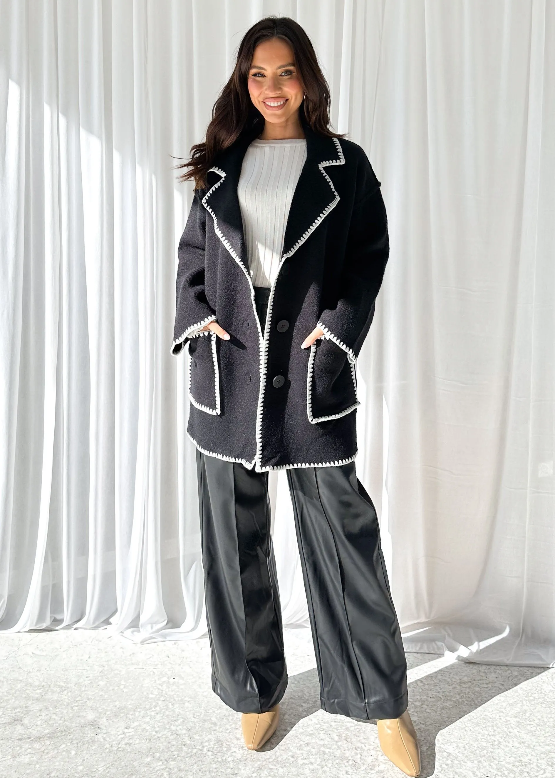 Harlo Cardigan - Black sold by Gingham & Heels