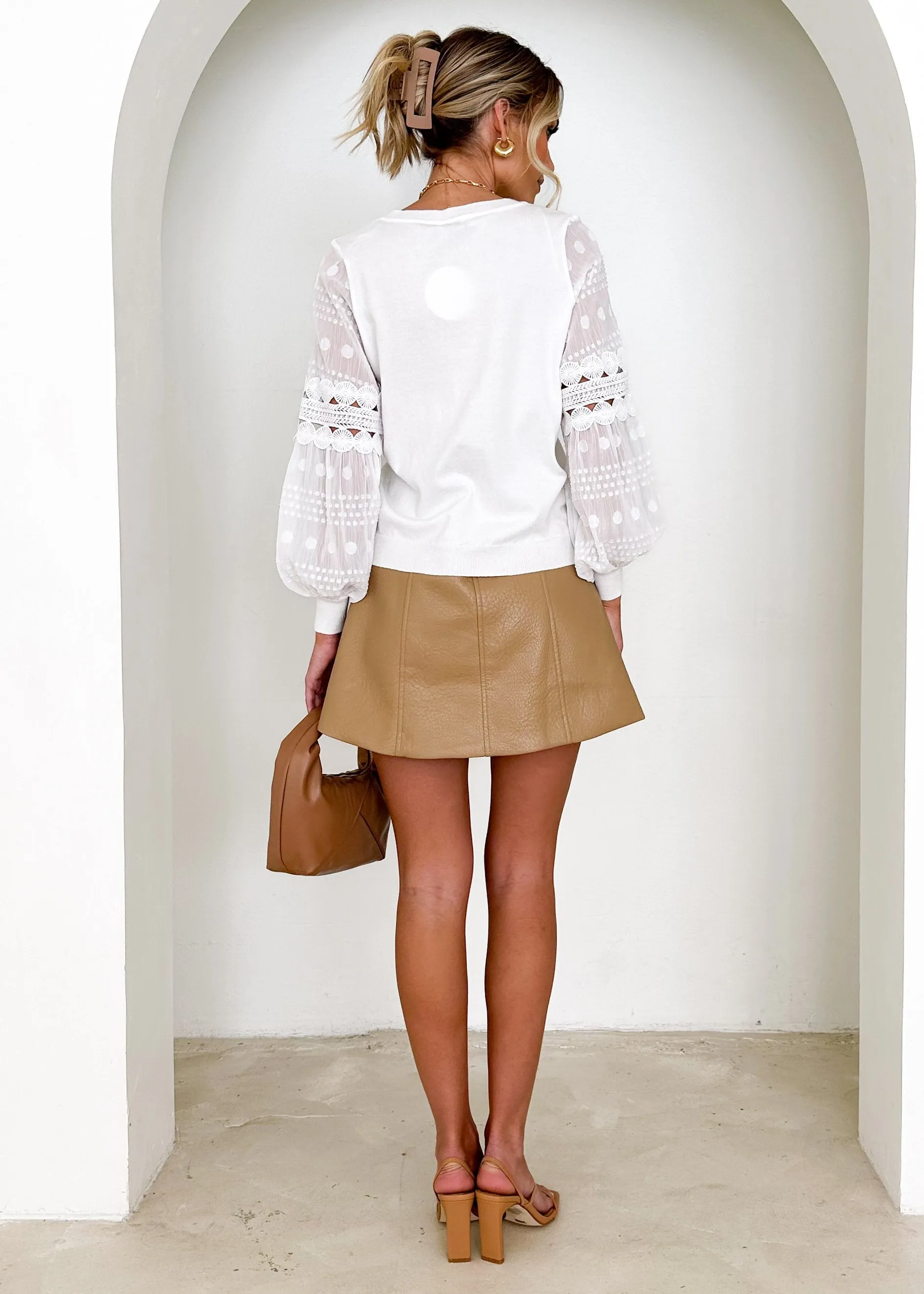 Zoea Knit Top - Off White sold by Gingham & Heels product image thumbnail 5