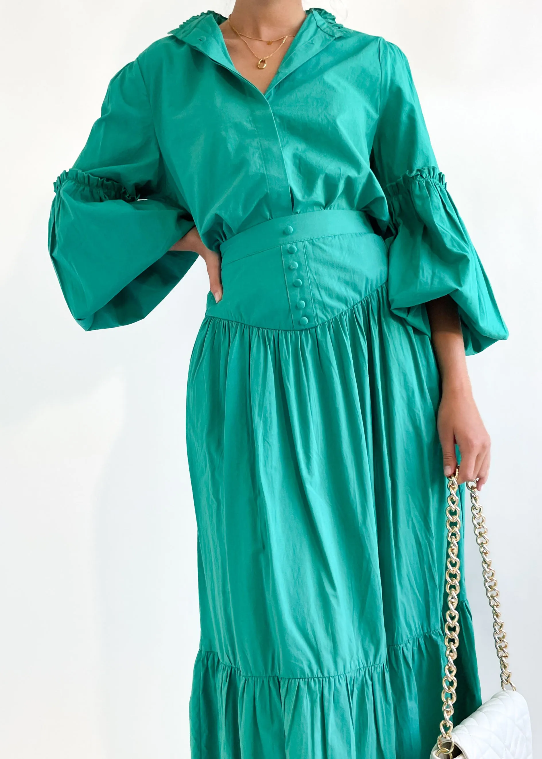 Kapas Midi Skirt - Jade sold by Gingham & Heels product image thumbnail 2