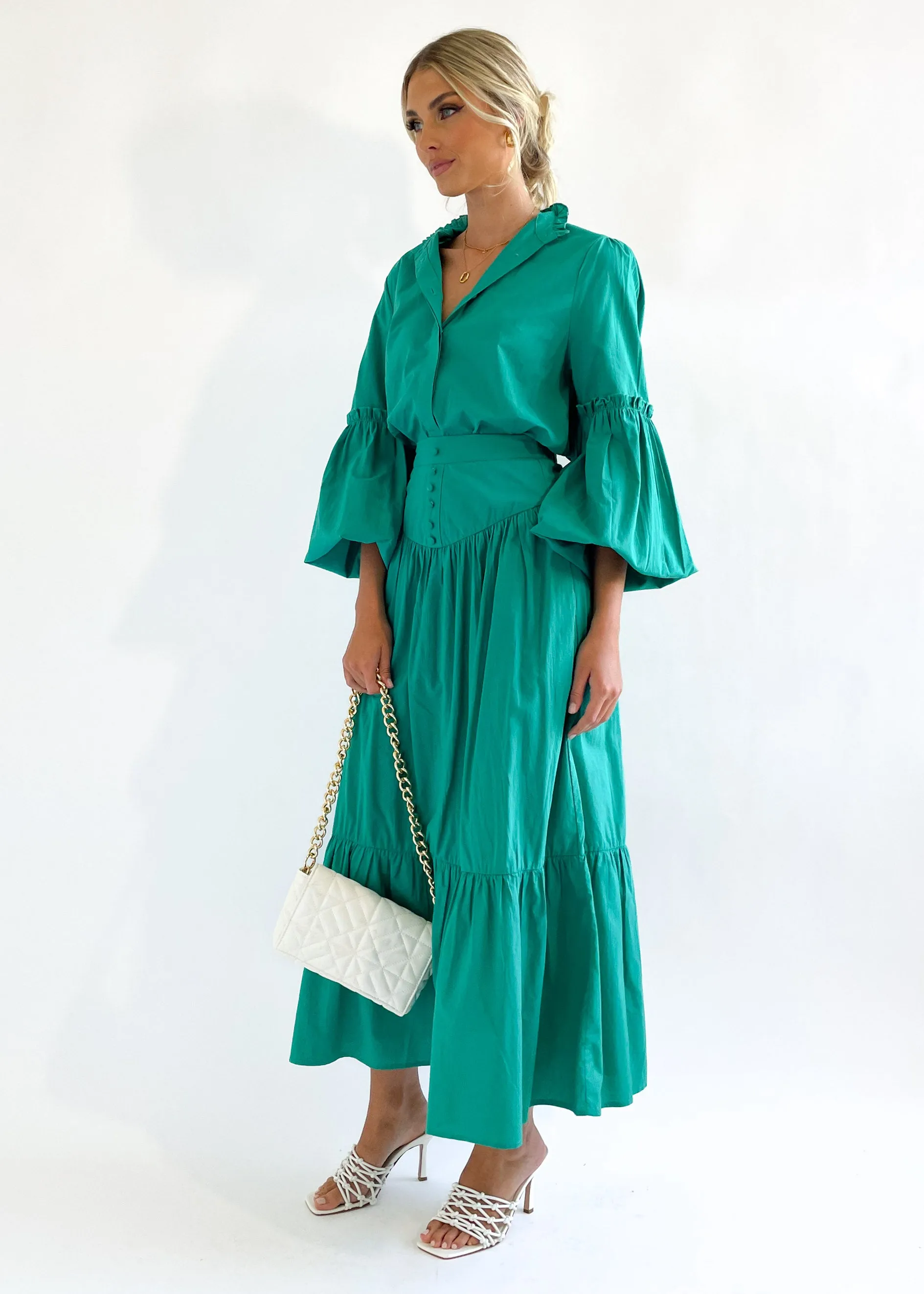 Kapas Midi Skirt - Jade sold by Gingham & Heels product image thumbnail 4